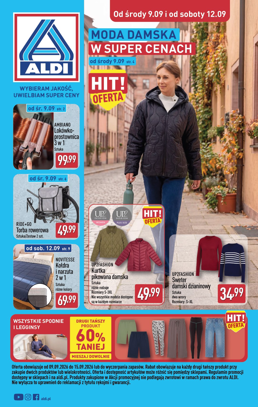 aldi - Nowa gazetka ALDI - Artykuły przemysłowe i tekstylia ważna od 09.09.2026 do 12.09.2026