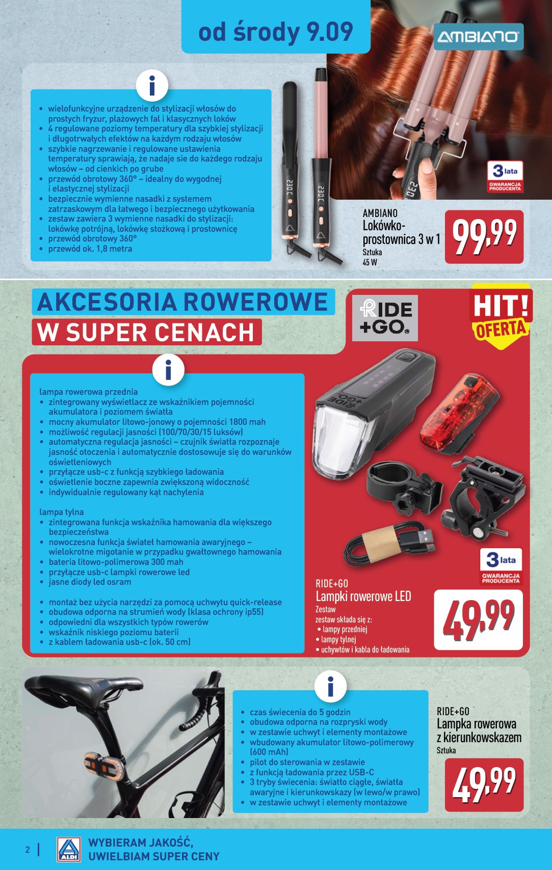 aldi - Nowa gazetka ALDI - Artykuły przemysłowe i tekstylia ważna od 09.09.2026 do 12.09.2026 - page: 2