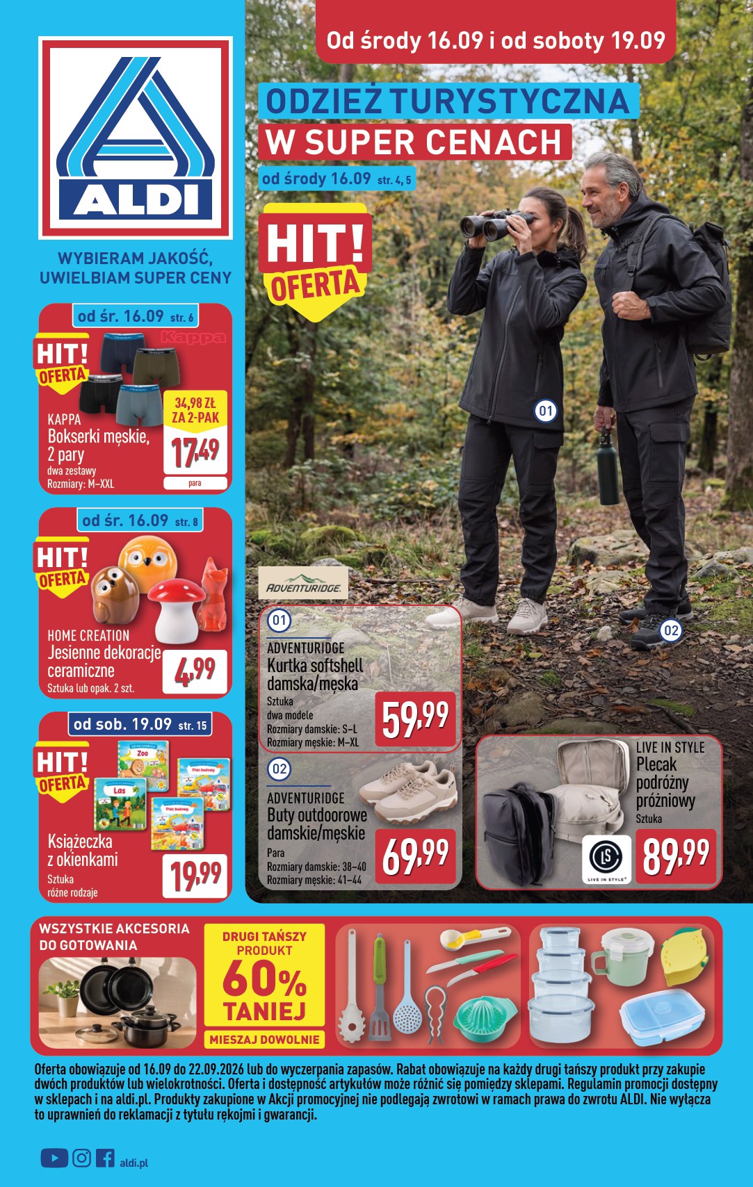 aldi - Nowa gazetka ALDI - Artykuły przemysłowe i tekstylia ważna od 16.09.2026 do 19.09.2026