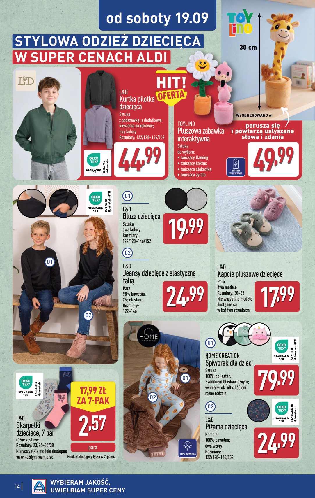 aldi - Nowa gazetka ALDI - Artykuły przemysłowe i tekstylia ważna od 16.09.2026 do 19.09.2026 - page: 14