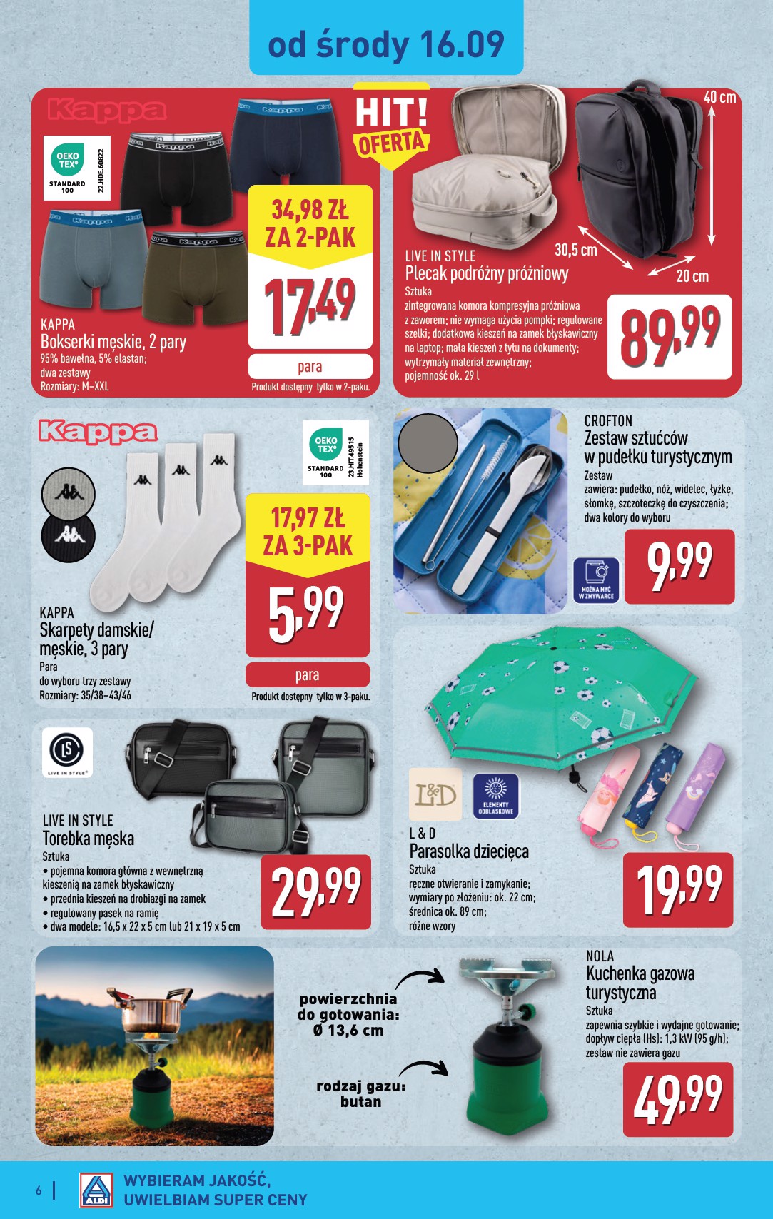 aldi - Nowa gazetka ALDI - Artykuły przemysłowe i tekstylia ważna od 16.09.2026 do 19.09.2026 - page: 6