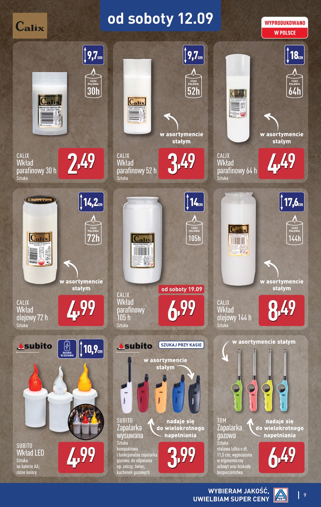 aldi - Nowa gazetka ALDI - Znicze i stroiki ważna od 12.09.2026 do 30.09.2026 - page: 9