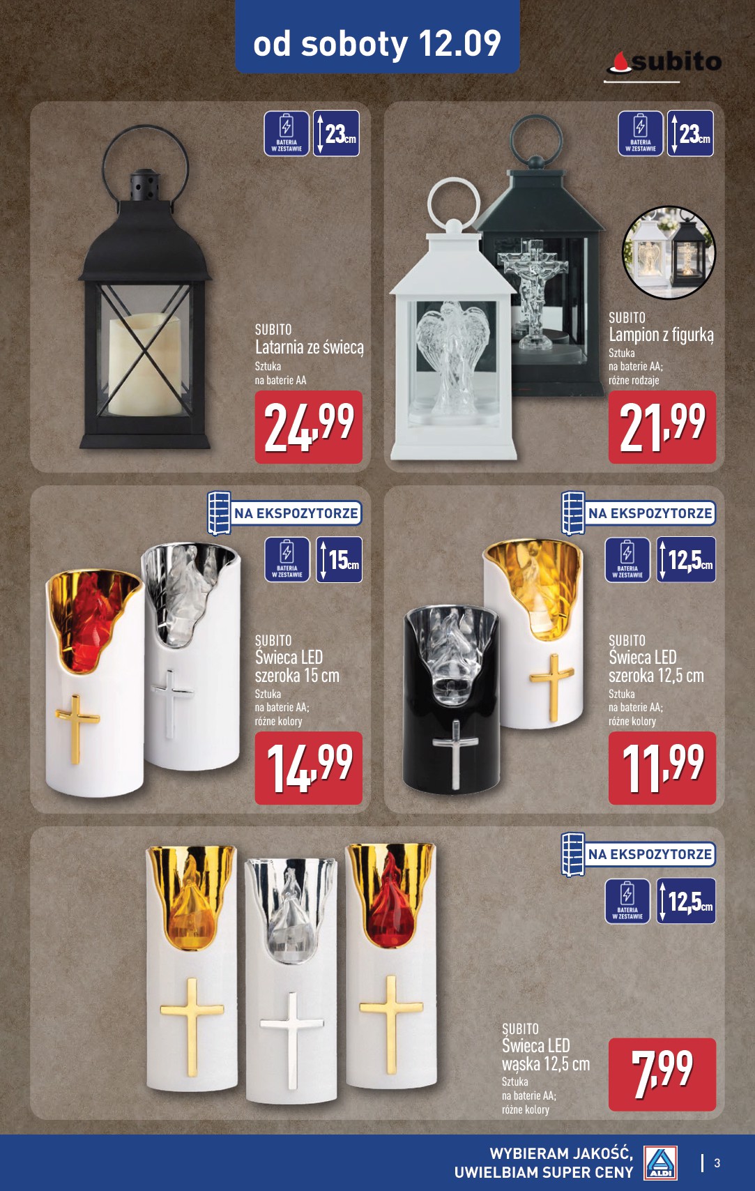 aldi - Nowa gazetka ALDI - Znicze i stroiki ważna od 12.09.2026 do 30.09.2026 - page: 3