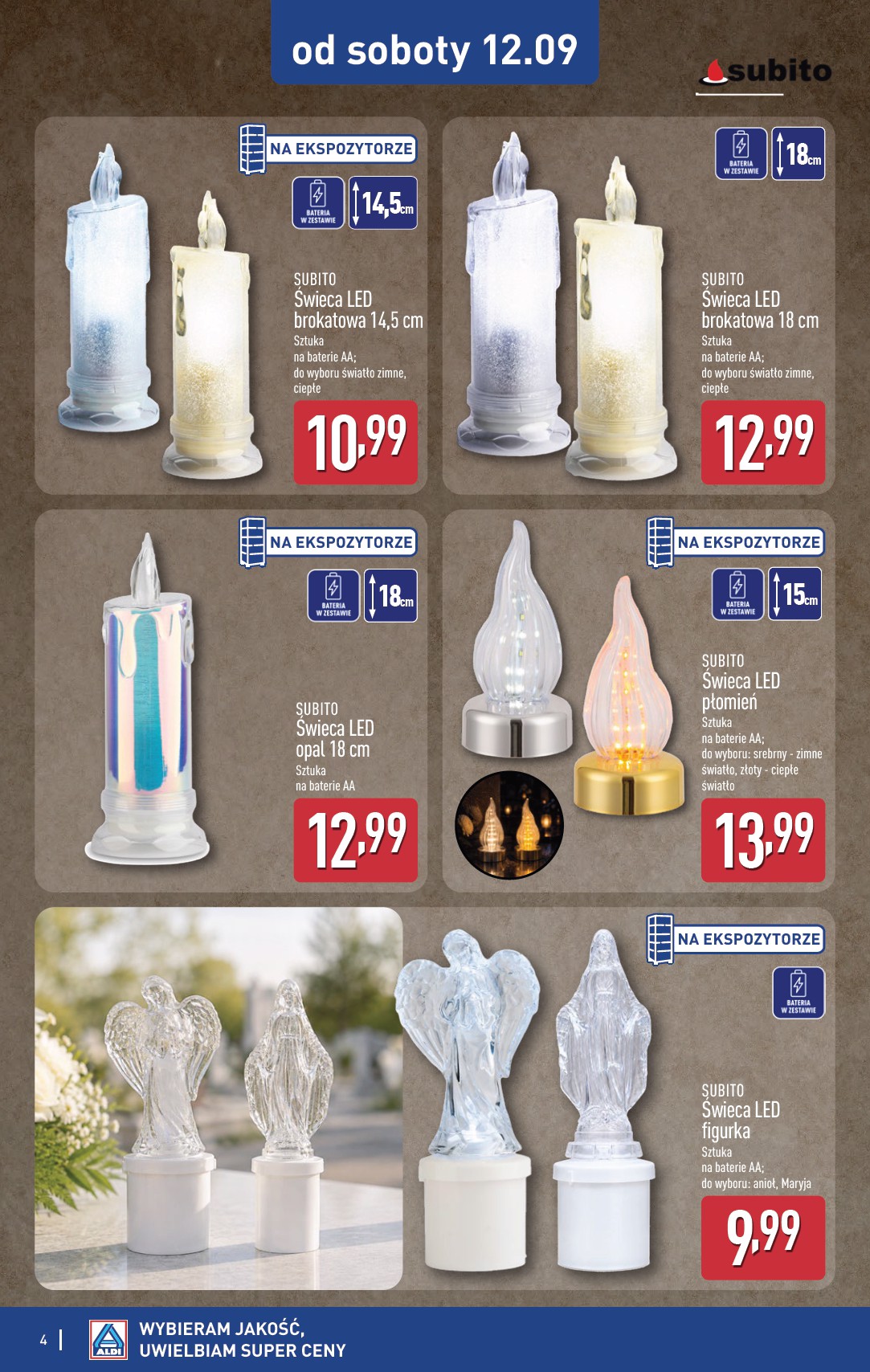 aldi - Nowa gazetka ALDI - Znicze i stroiki ważna od 12.09.2026 do 30.09.2026 - page: 4
