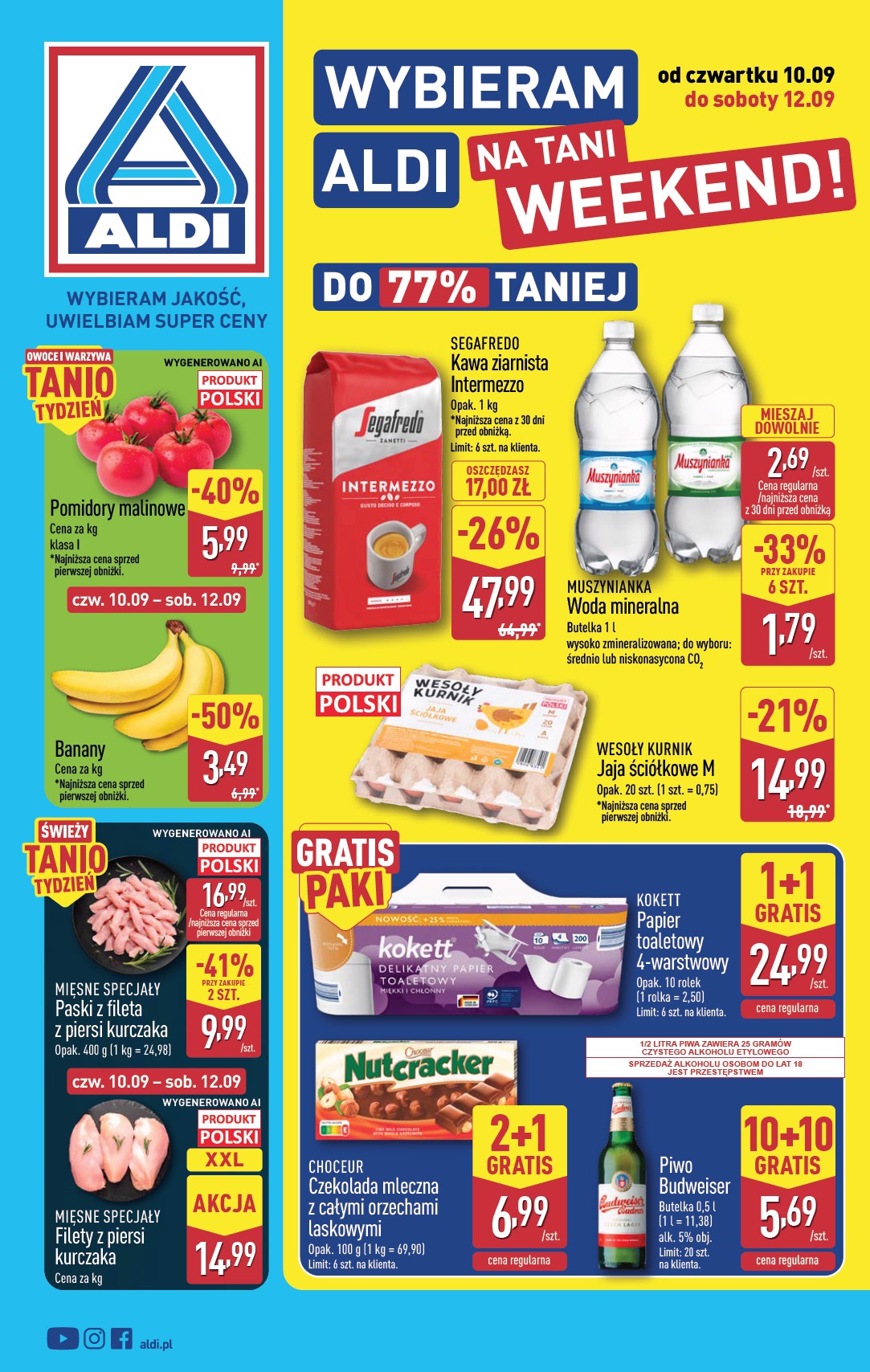 aldi - Nowa gazetka ALDI - Oferta weekendowa ważna od 10.09.2026 do 12.09.2026 - page: 1