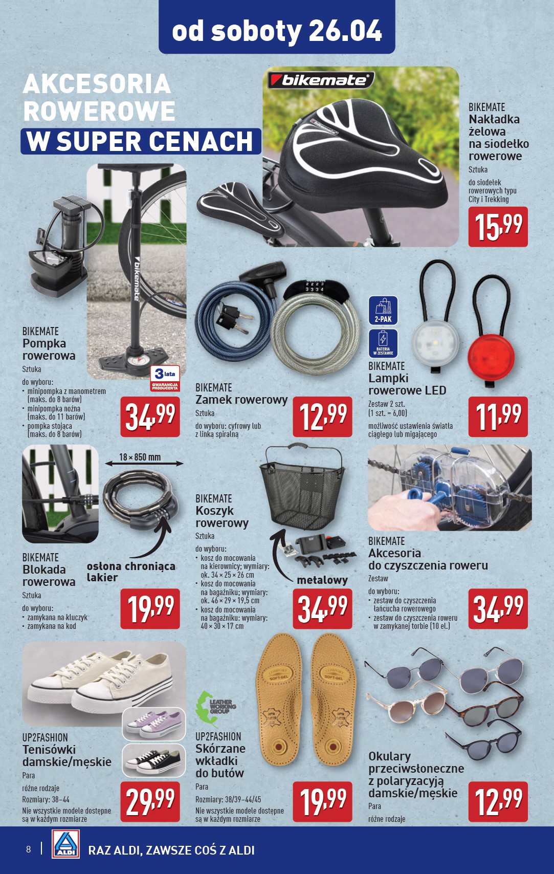 aldi - ALDI - Artykuły przemysłowe i tekstylia gazetka ważna od 23.04. - 26.04. - page: 8