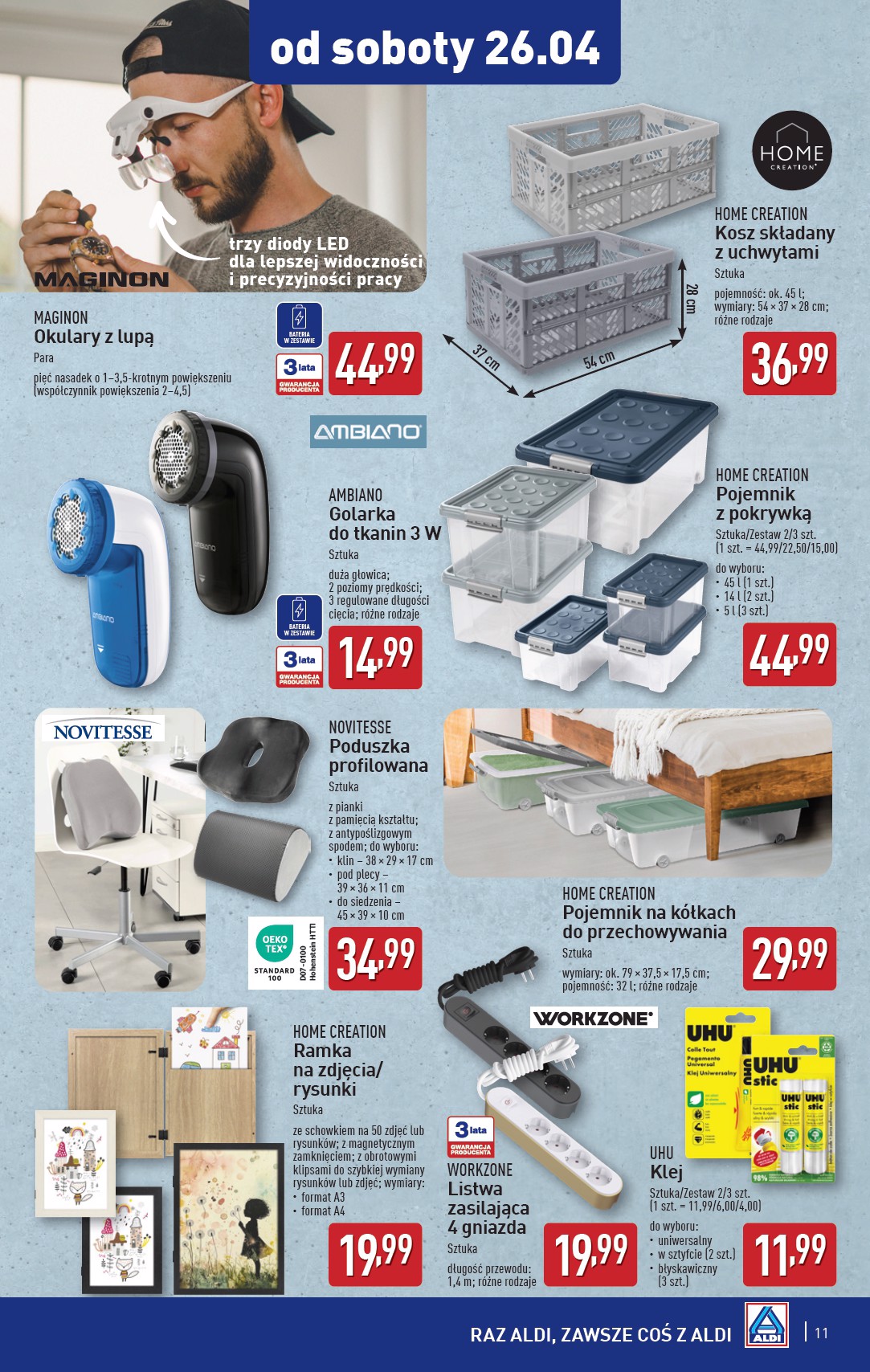 aldi - ALDI - Artykuły przemysłowe i tekstylia gazetka ważna od 23.04. - 26.04. - page: 11