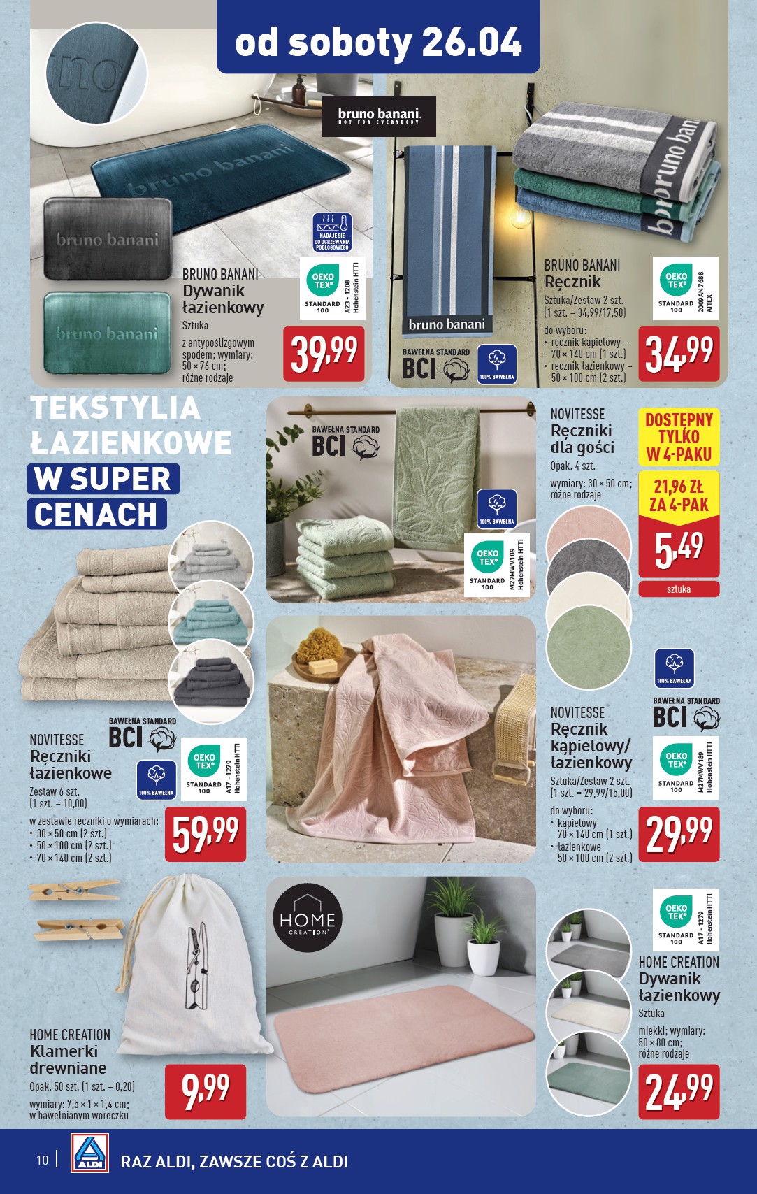 aldi - ALDI - Artykuły przemysłowe i tekstylia gazetka ważna od 23.04. - 26.04. - page: 10