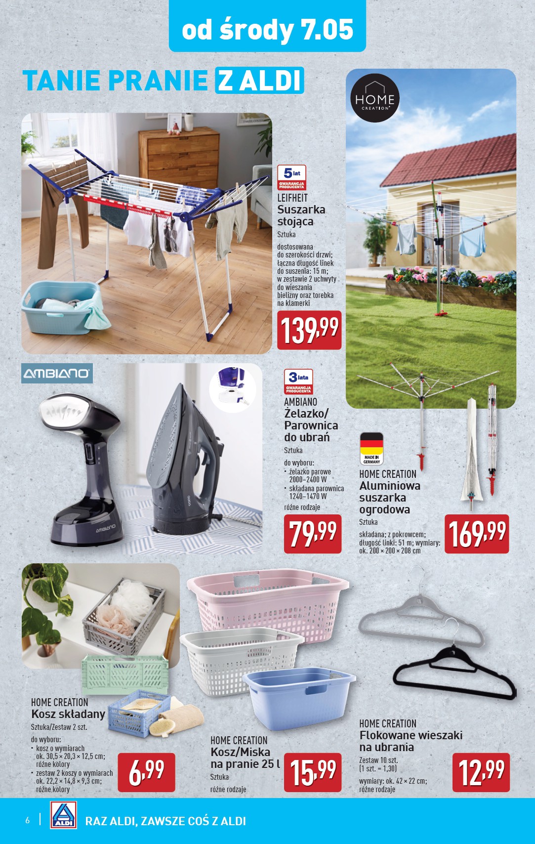 aldi - ALDI - Artykuły przemysłowe i tekstylia gazetka ważna od 07.05. - 10.05. - page: 6