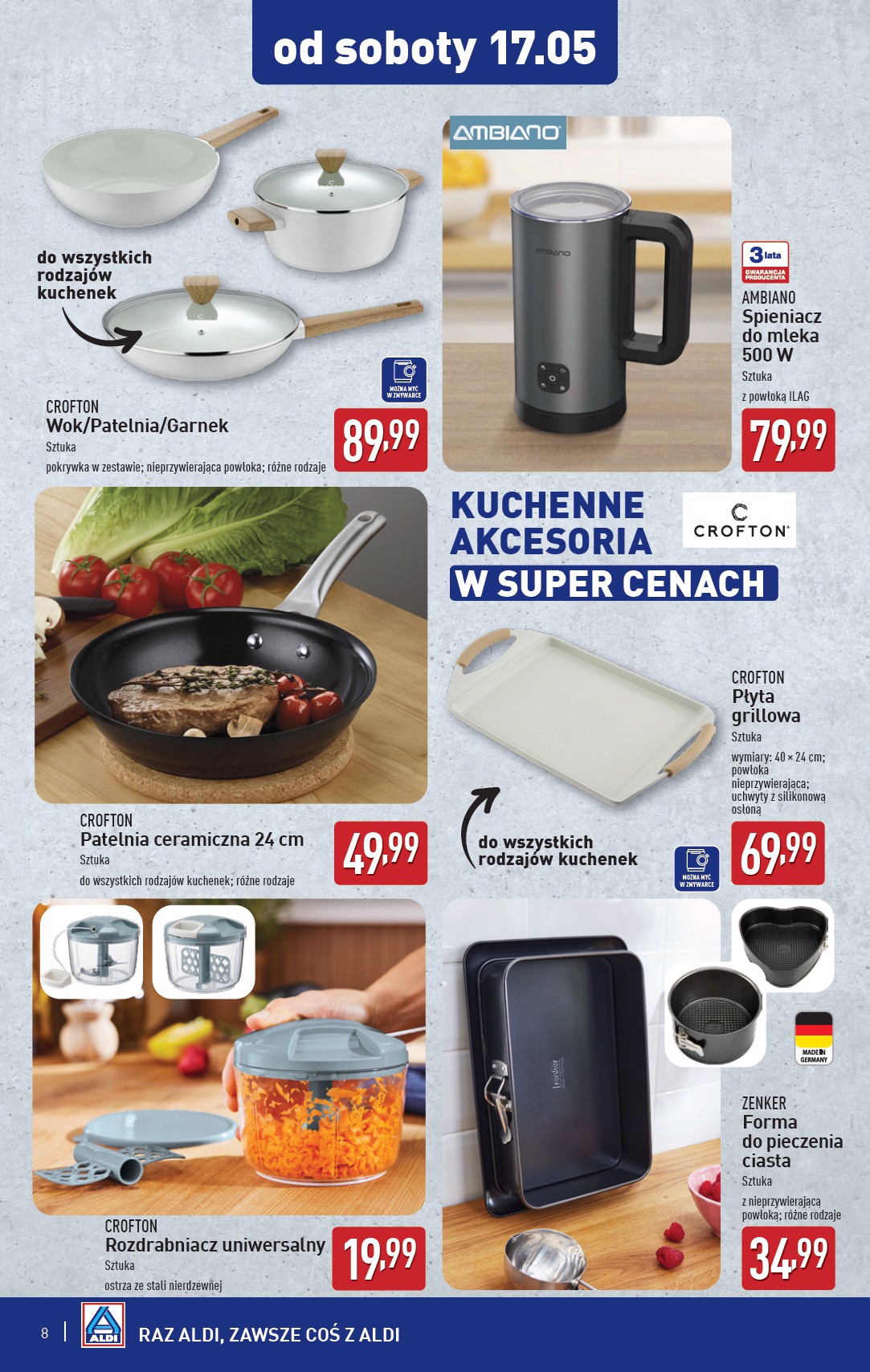 aldi - ALDI - Artykuły przemysłowe i tekstylia gazetka ważna od 14.05. - 17.05. - page: 8