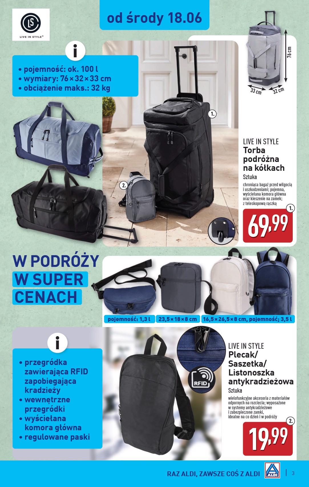 aldi - Gazetka ALDI - Artykuły przemysłowe i tekstylia ważna od 18.06. - 21.06. - page: 3