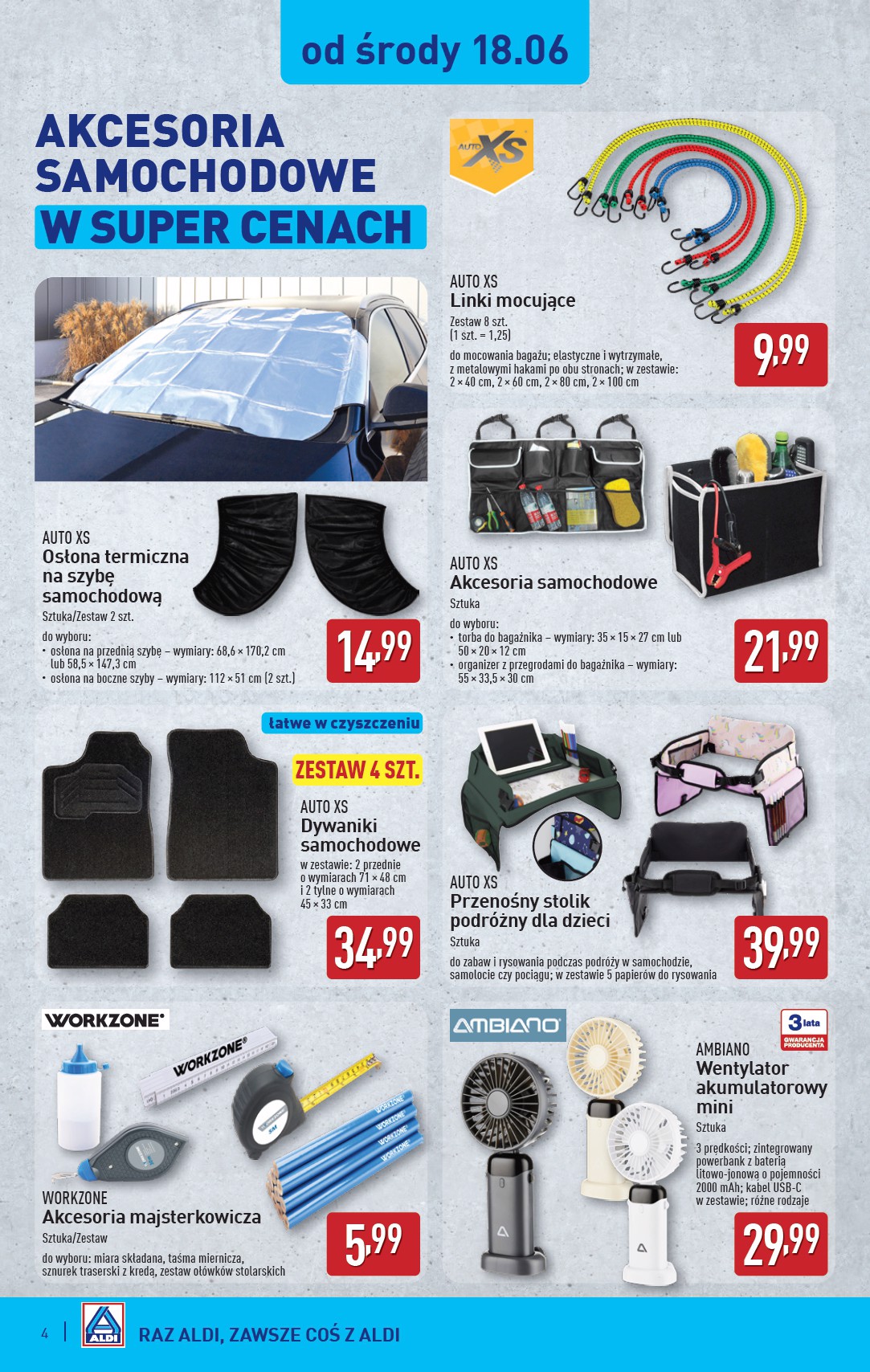 aldi - Gazetka ALDI - Artykuły przemysłowe i tekstylia ważna od 18.06. - 21.06. - page: 4