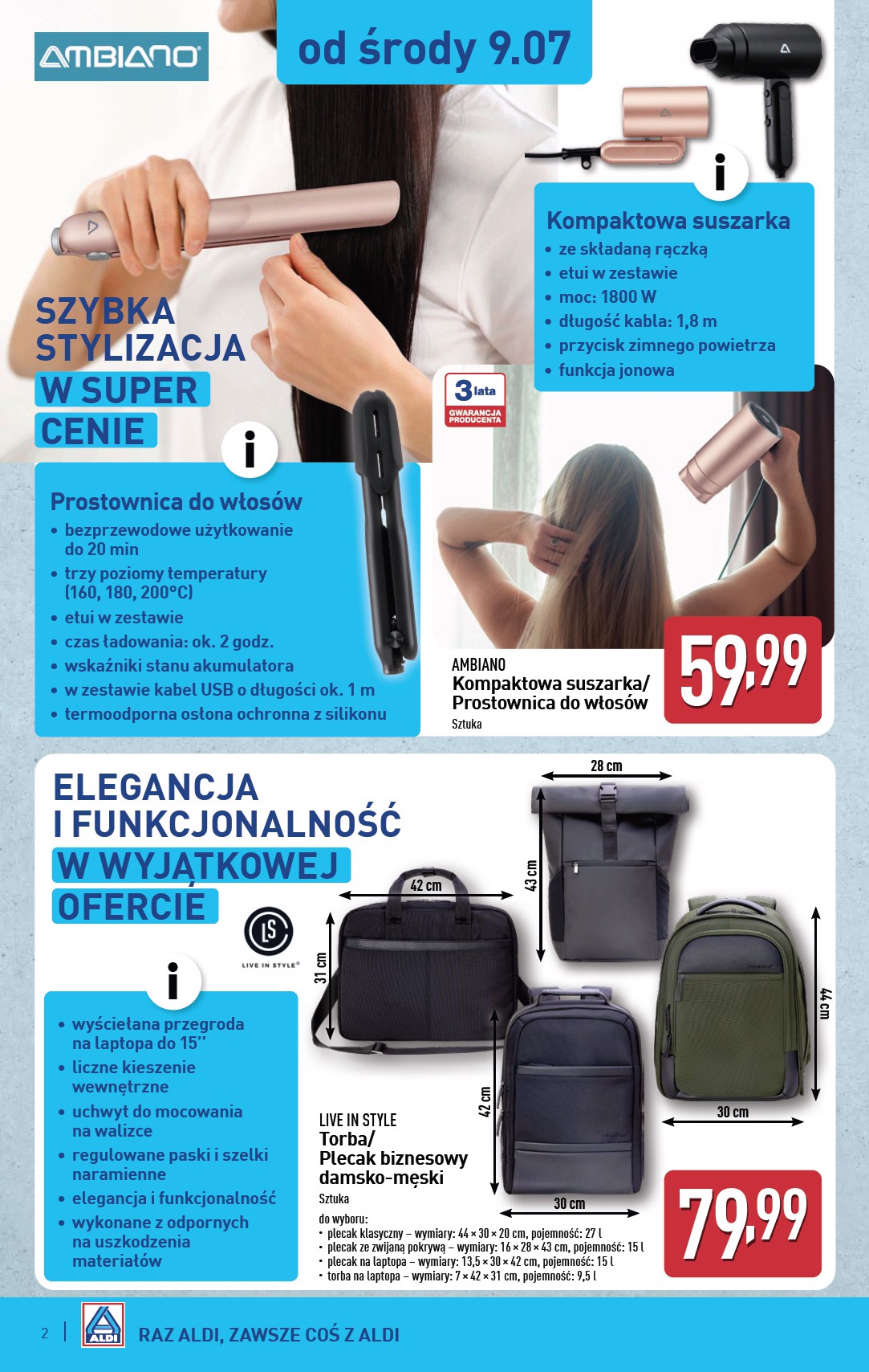 aldi - Gazetka ALDI - Artykuły przemysłowe i tekstylia ważna od 09.07. - 12.07. - page: 2