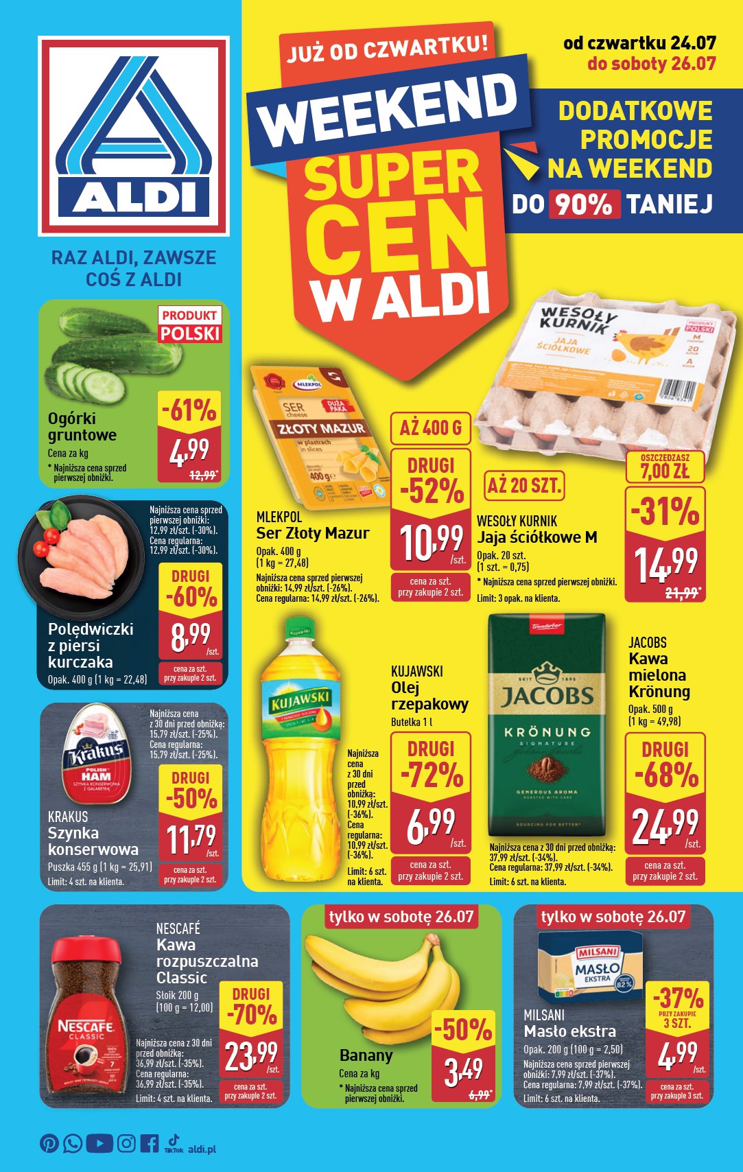 aldi - Gazetka ALDI - Oferta weekendowa ważna od 24.07. - 26.07.