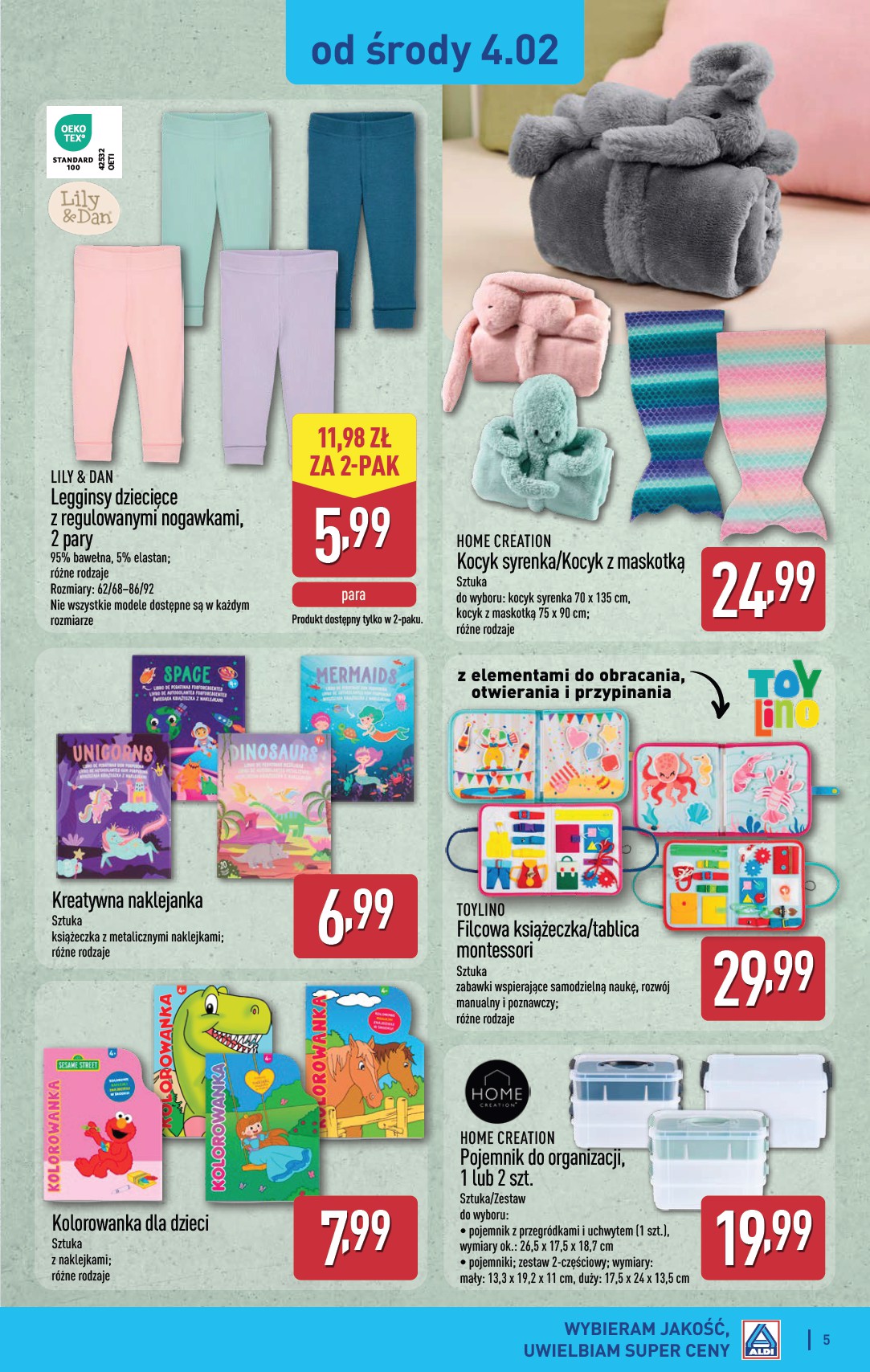 aldi - Gazetka ALDI - Artykuły przemysłowe i tekstylia - ważna od 04.02. do 07.02. - page: 5