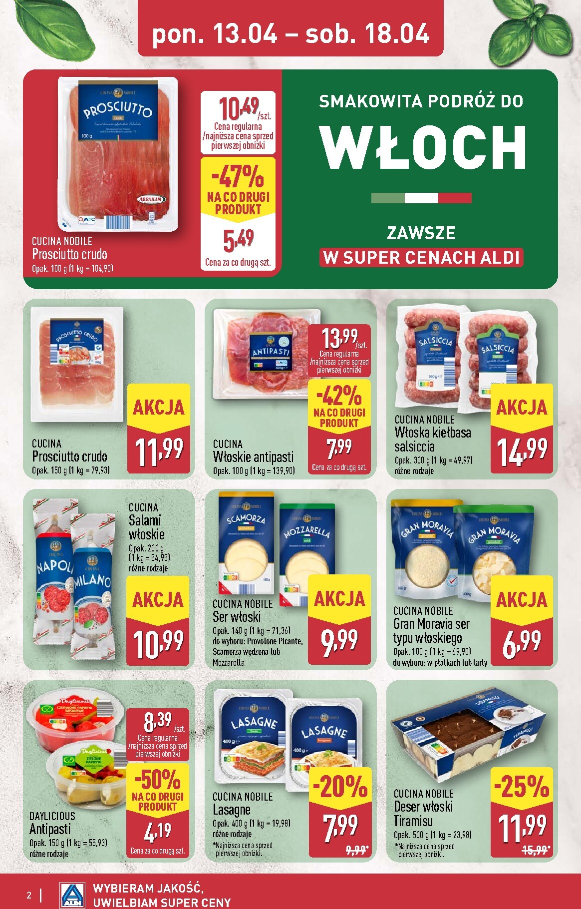 aldi - Nowa gazetka ALDI - Smakowita podróż do Włoch ważna od 13.04.2026 do 18.04.2026 - page: 2