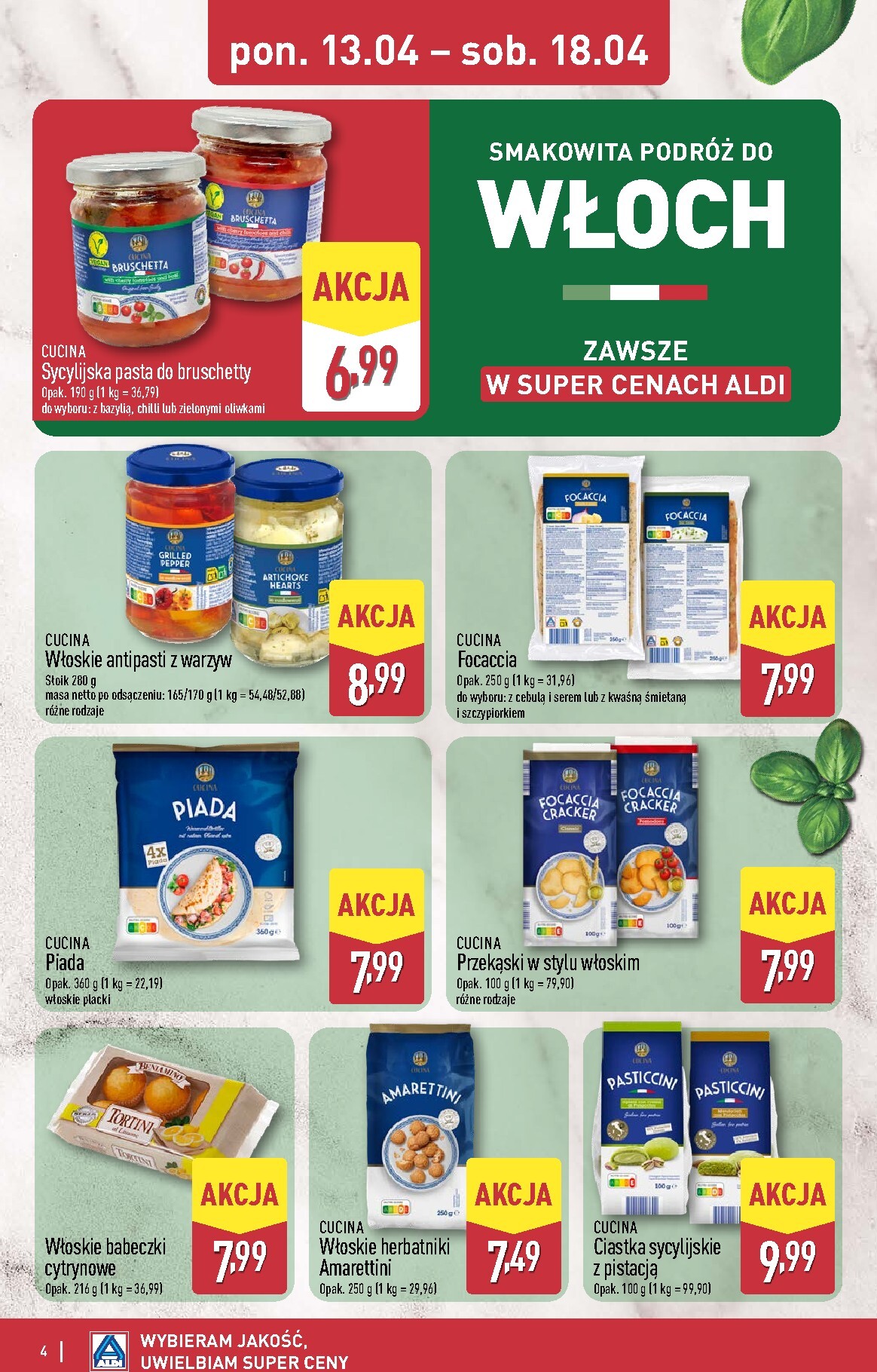 aldi - Nowa gazetka ALDI - Smakowita podróż do Włoch ważna od 13.04.2026 do 18.04.2026 - page: 4