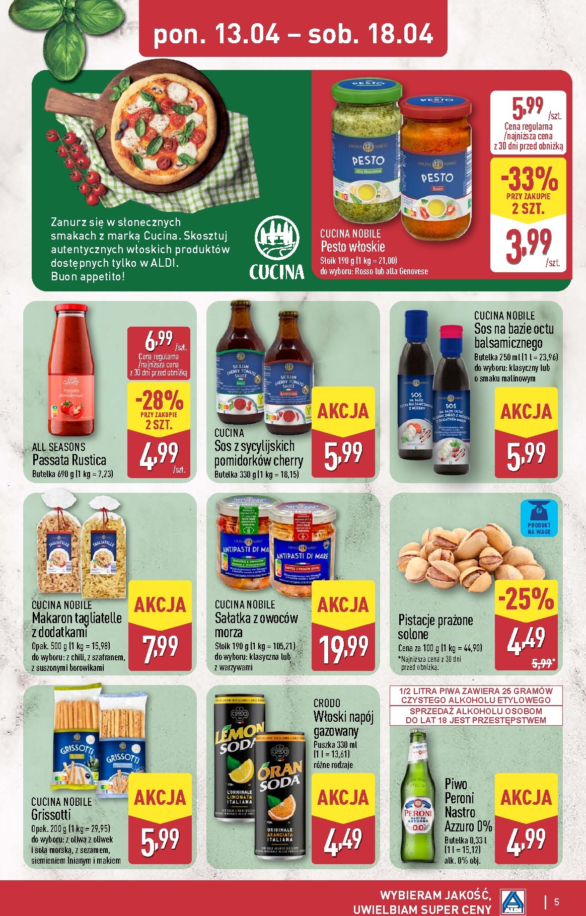 aldi - Nowa gazetka ALDI - Smakowita podróż do Włoch ważna od 13.04.2026 do 18.04.2026 - page: 5