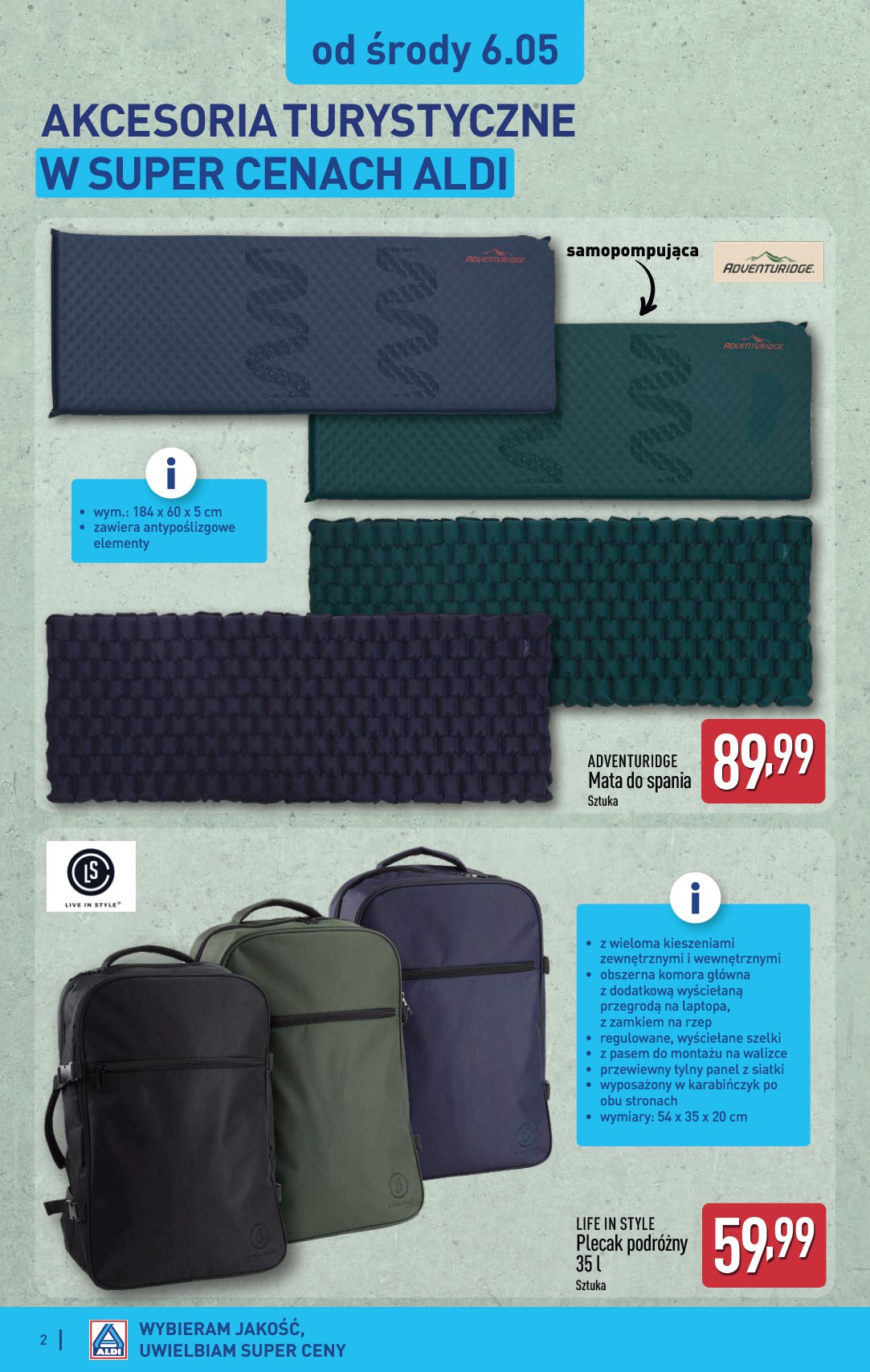 aldi - Nowa gazetka ALDI - Artykuły przemysłowe i tekstylia ważna od 06.05.2026 do 09.05.2026 - page: 2