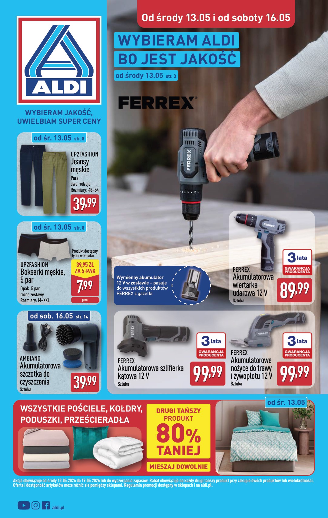 aldi - Nowa gazetka ALDI - Przygotuj się na kolejny tydzień ważna od 13.05.2026 do 16.05.2026 - page: 1