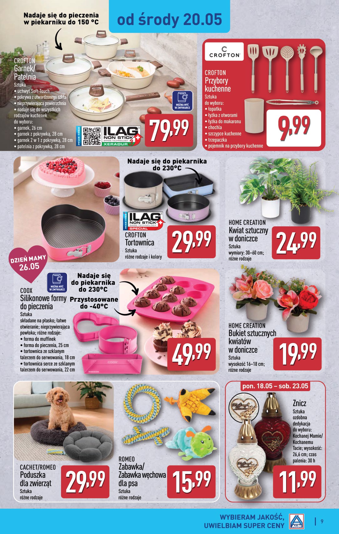 aldi - Nowa gazetka ALDI - Artykuły przemysłowe i tekstylia ważna od 20.05.2026 do 23.05.2026 - page: 9