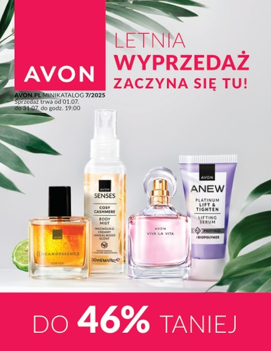 avon - Gazetka Avon - Letnia wyprzedaż ważna od 01.07. - 31.07.