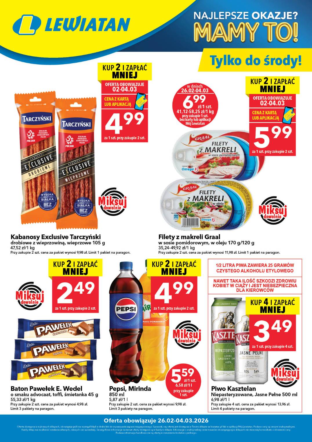 lewiatan - Gazetka Lewiatan - W wielopakach taniej - ważna od 26.02.2026 do 04.03.2026