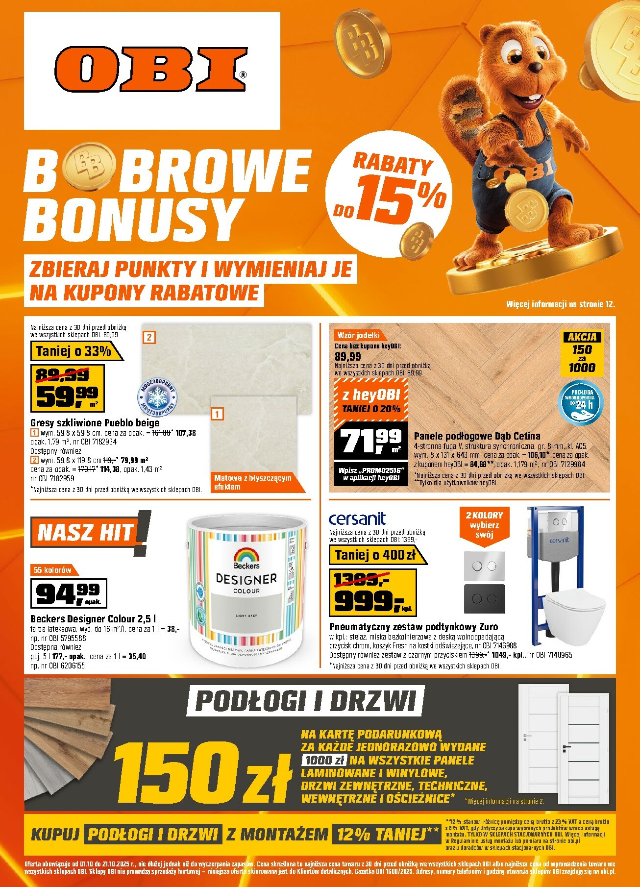 obi - Gazetka OBI - ważna od 01.10. do 21.10.