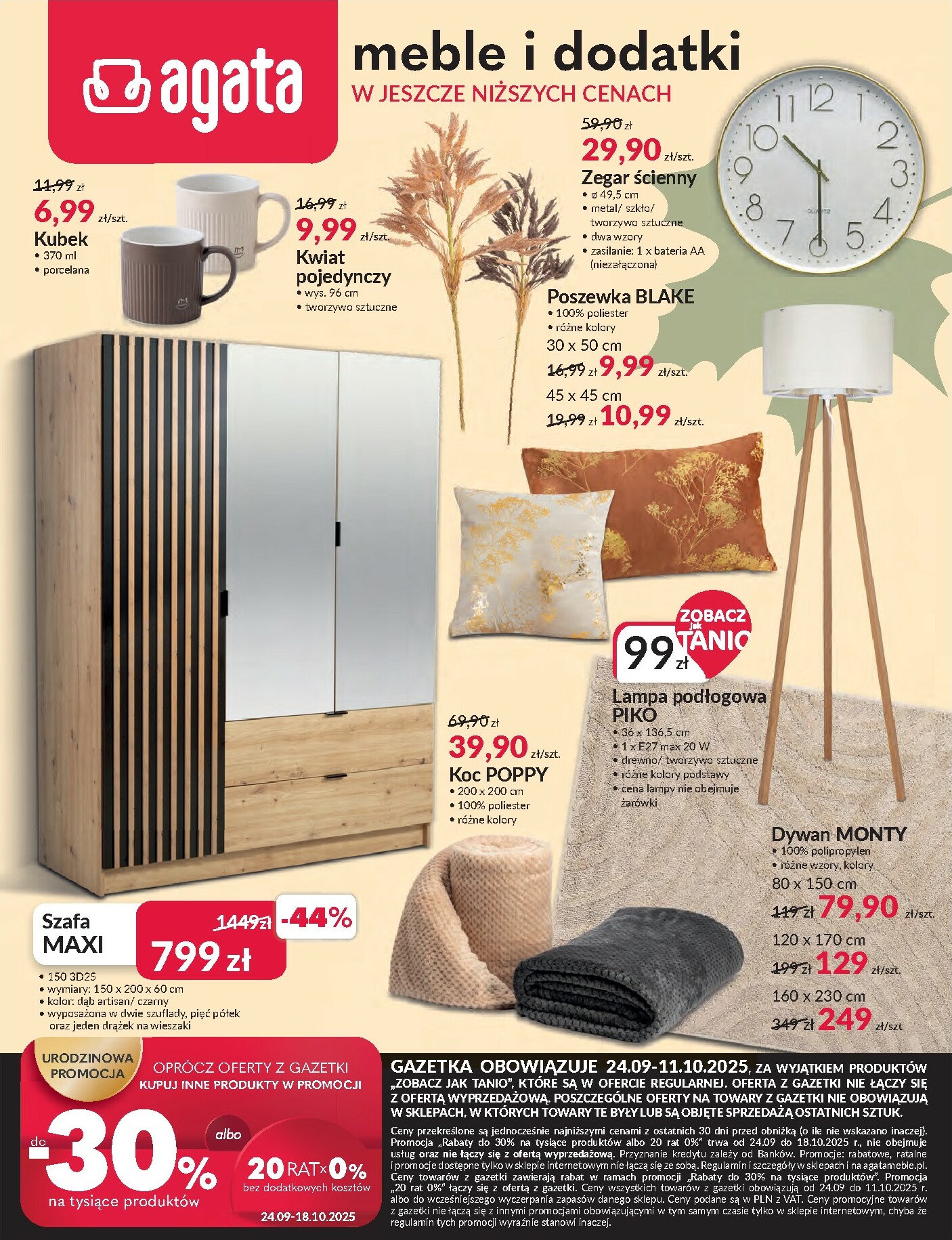 agata-meble - Gazetka Agata Meble - ważna od 24.09. do 11.10.
