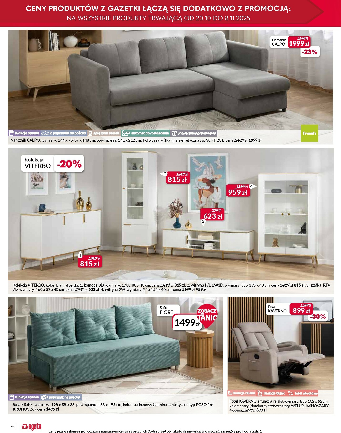 agata-meble - Gazetka Agata Meble - ważna od 22.10. do 08.11. - page: 4