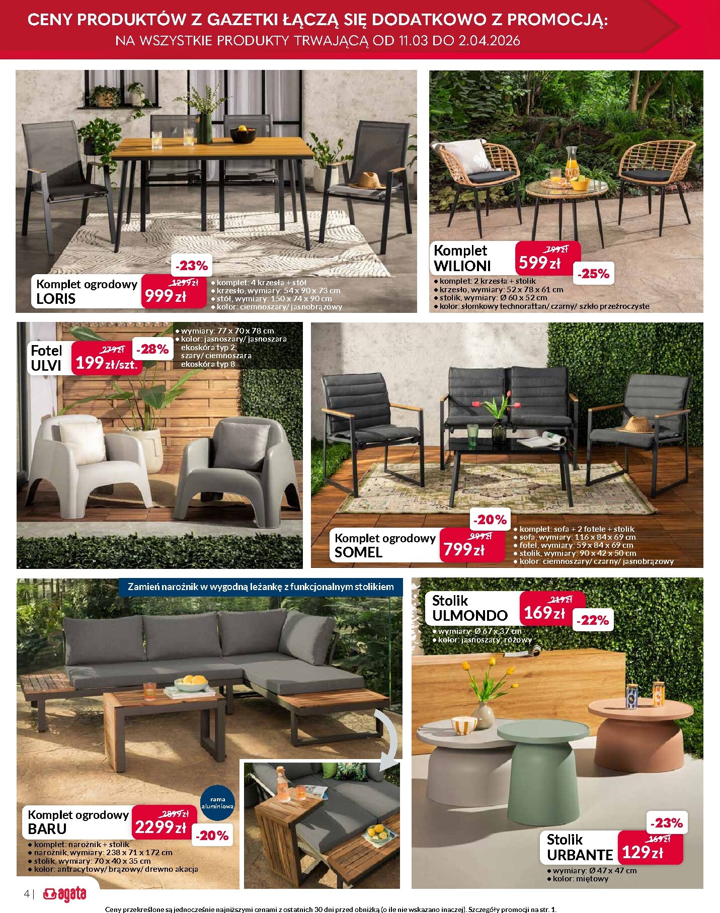 agata-meble - Gazetka Agata Meble - ważna od 11.03.2026 do 29.03.2026 - page: 4