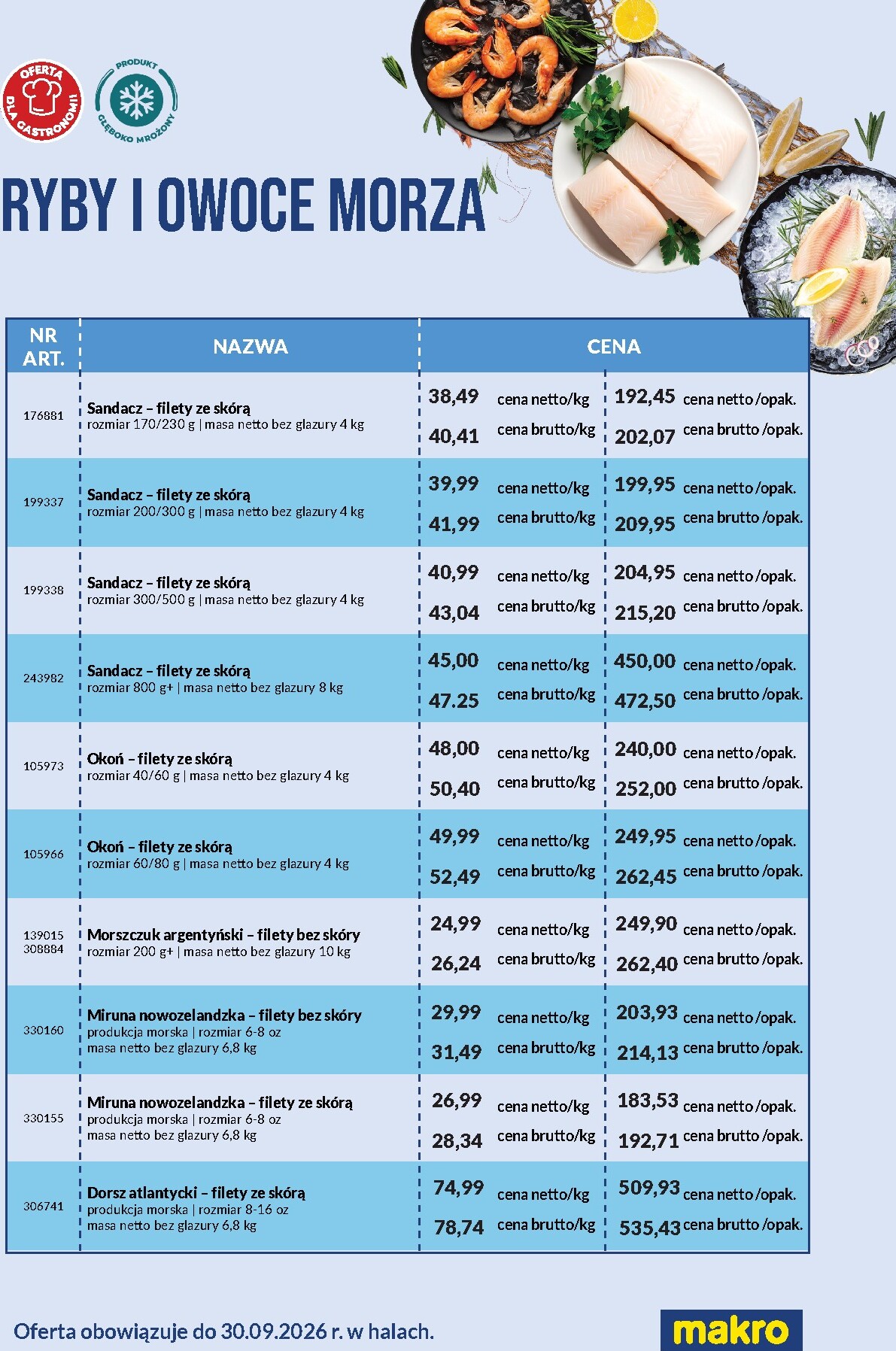 makro - Aktualna gazetka Makro - Ulotka ryby i owoce morza ważna od 01.06.2026 do 30.09.2026