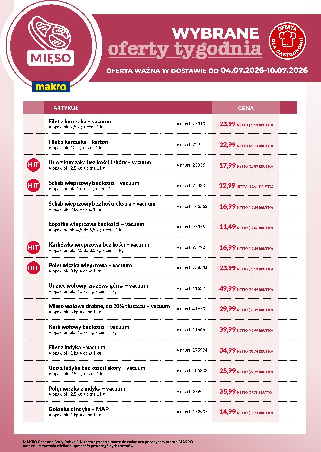 makro - Aktualna gazetka Makro - Ulotka mięso - wybrane oferty tygodnia w dostawie ważna od 04.07.2026 do 10.07.2026