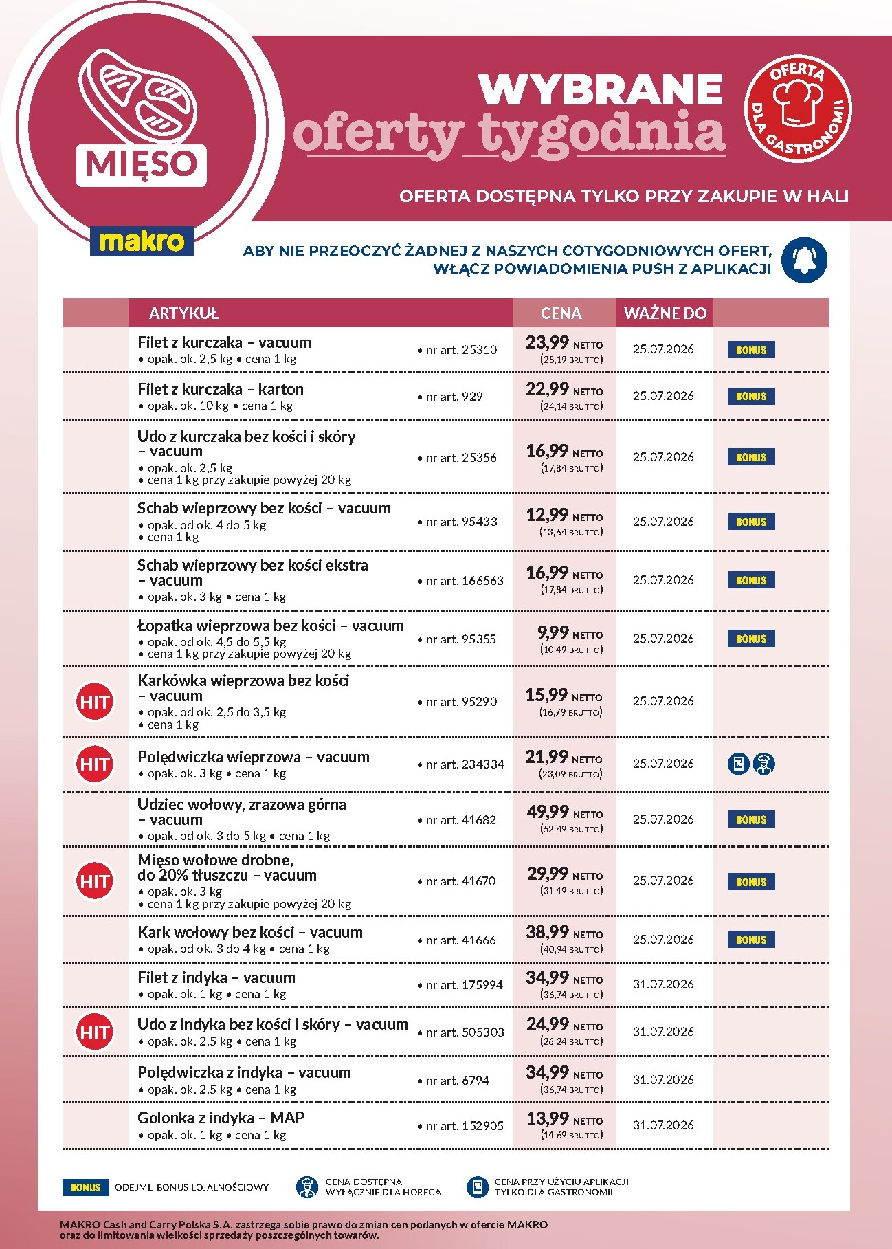 makro - Nowa gazetka Makro - Ulotka mięso ważna od 20.07.2026 do 25.07.2026