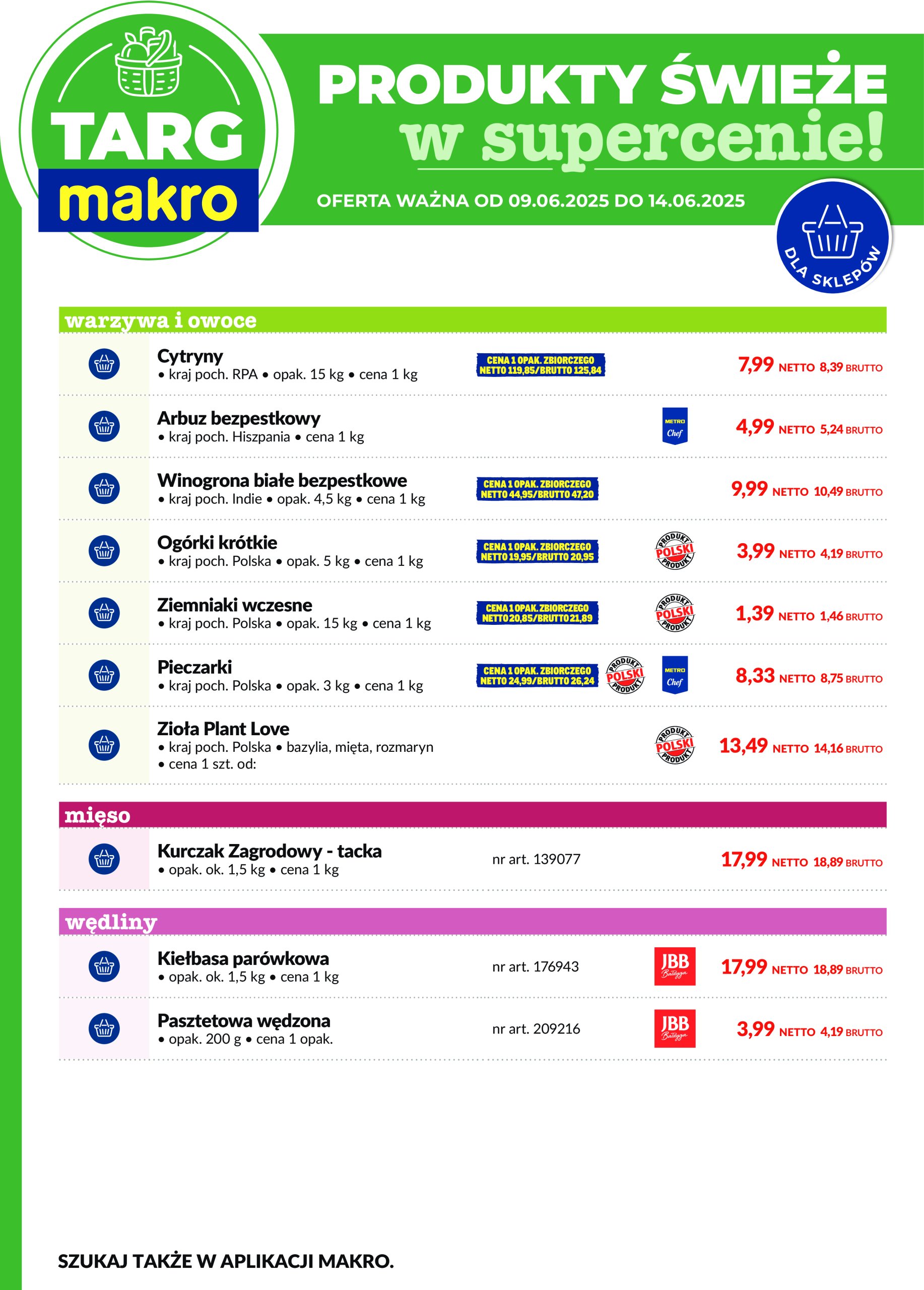 makro - Gazetka Targ MAKRO - Oferta świeża w super cenach! ważna od 09.06. - 14.06. - page: 7