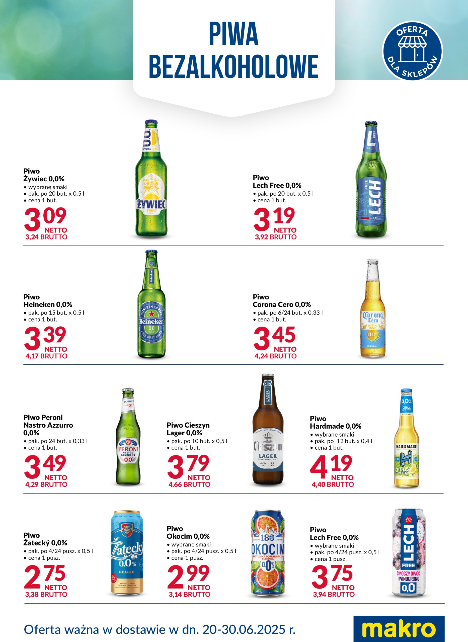 makro - Gazetka Makro - Ulotka piwa bezalkoholowe ważna od 20.06. - 30.06.