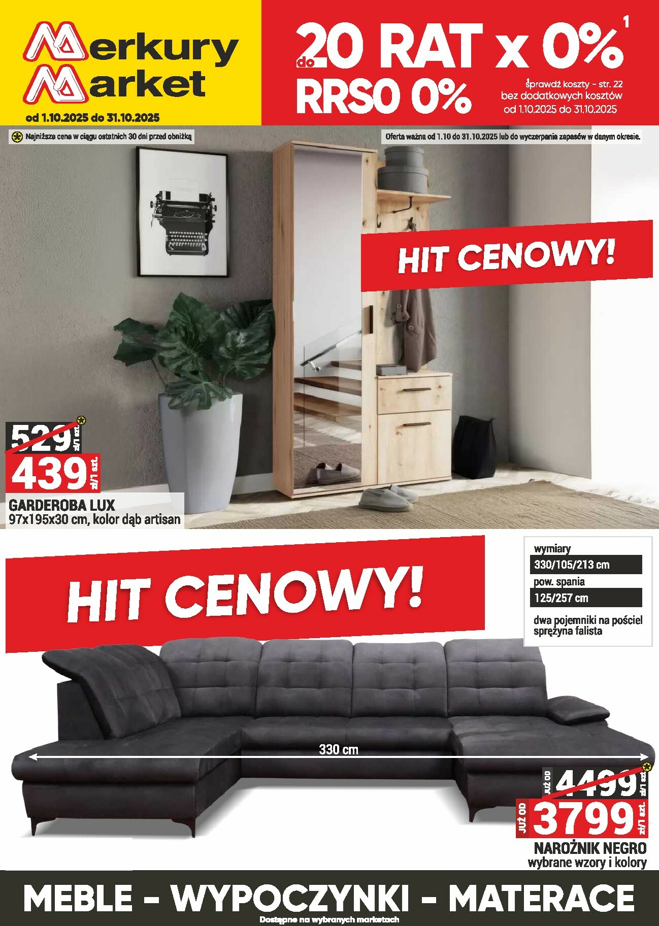 merkury-market - Gazetka Merkury Market - Meble, wypoczynki, materace - ważna od 01.10. do 31.10.