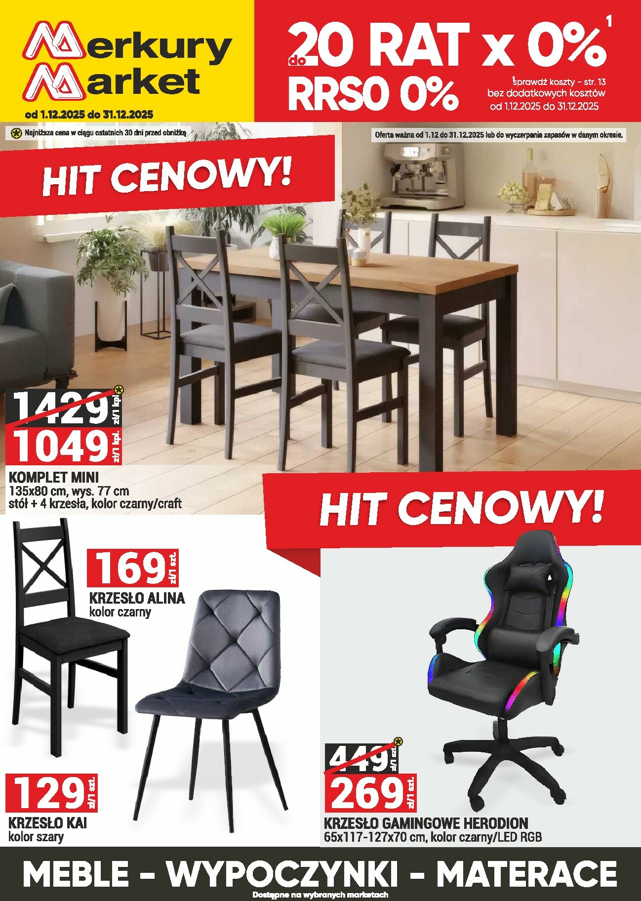 merkury-market - Gazetka Merkury Market - Meble, wypoczynki, materace - ważna od 01.12. do 31.12.