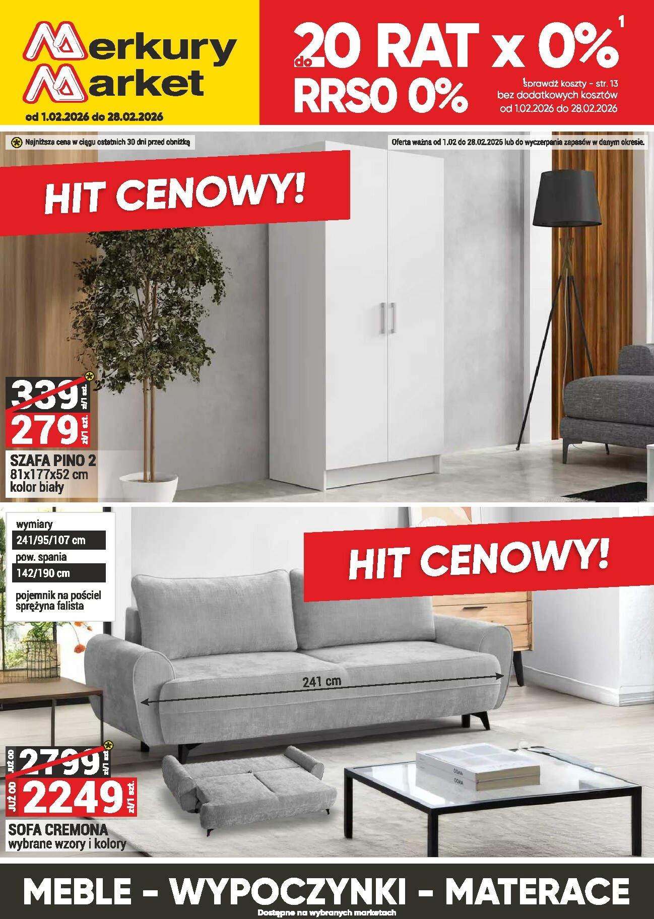 merkury-market - Gazetka Merkury Market - Meble, wypoczynki, materace - ważna od 01.02.2026 do 28.02.2026 - page: 1