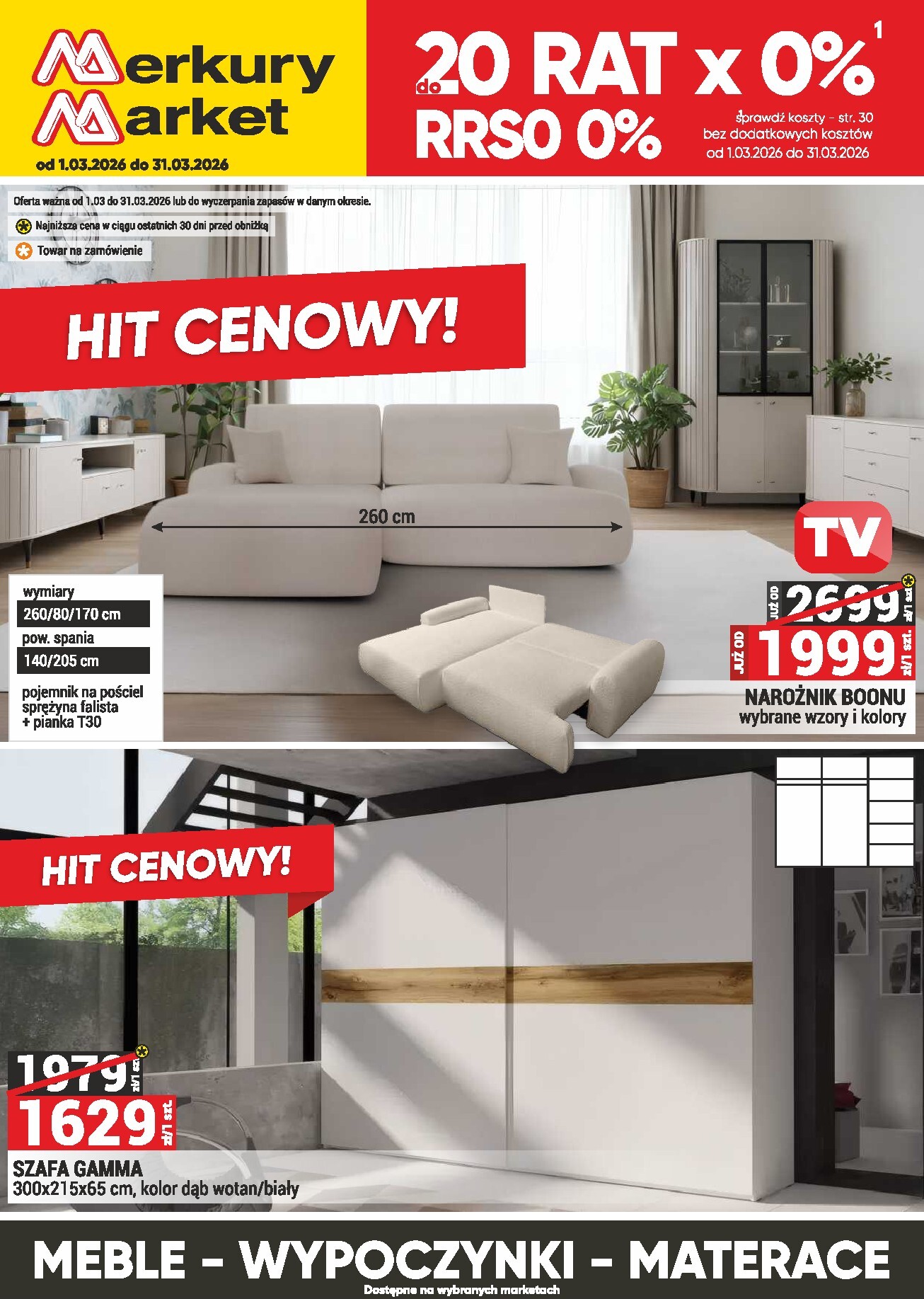 merkury-market - Gazetka Merkury Market - Meble, wypoczynki, materace - ważna od 01.03.2026 do 31.03.2026