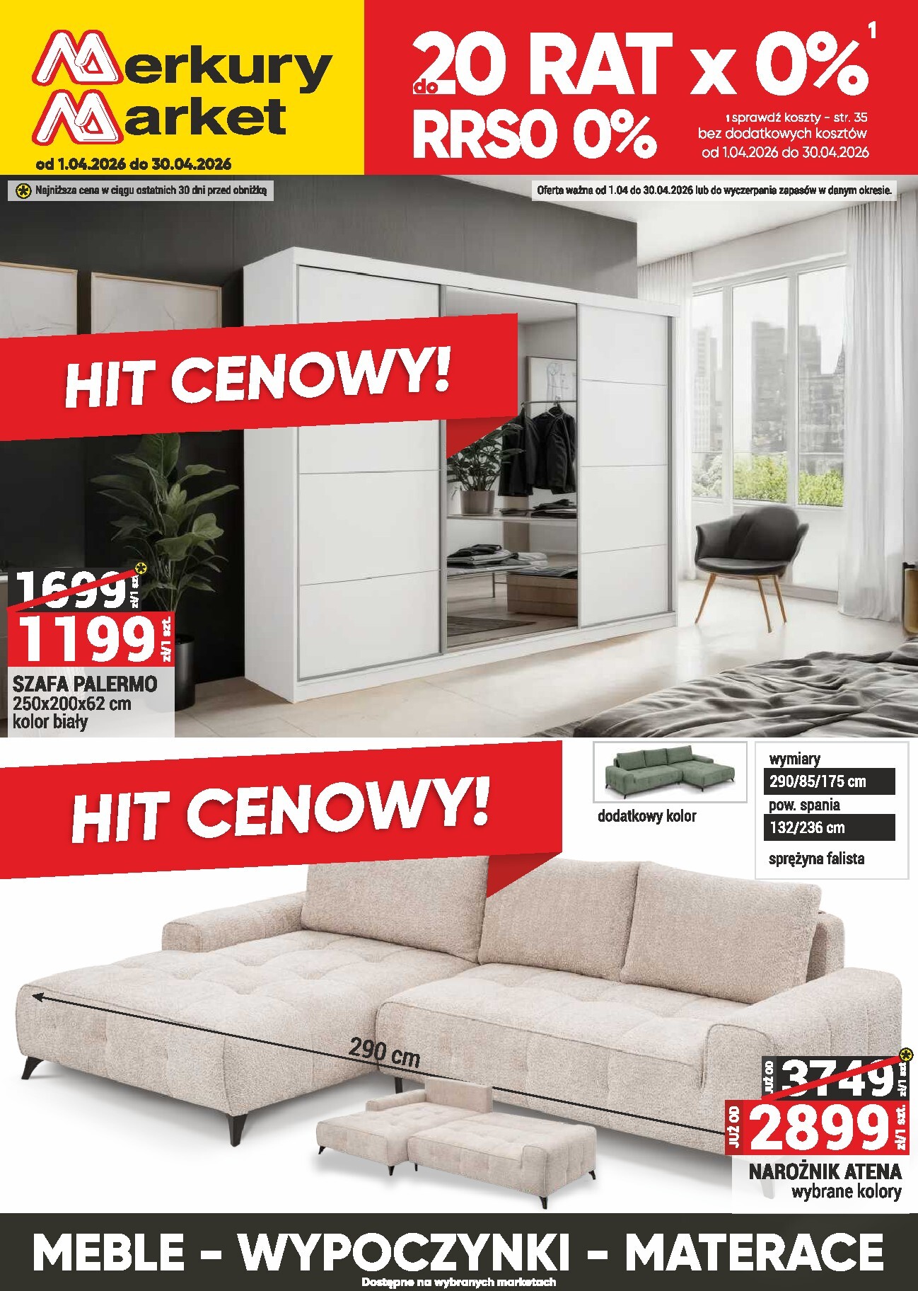 merkury-market - Gazetka Merkury Market - Meble, wypoczynki, materace - ważna od 01.04.2026 do 30.04.2026