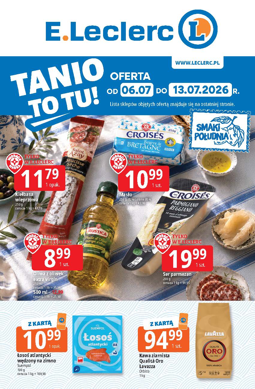 e-leclerc - Aktualna gazetka E.Leclerc - Tanio To Tu ważna od 06.07.2026 do 13.07.2026 - page: 1