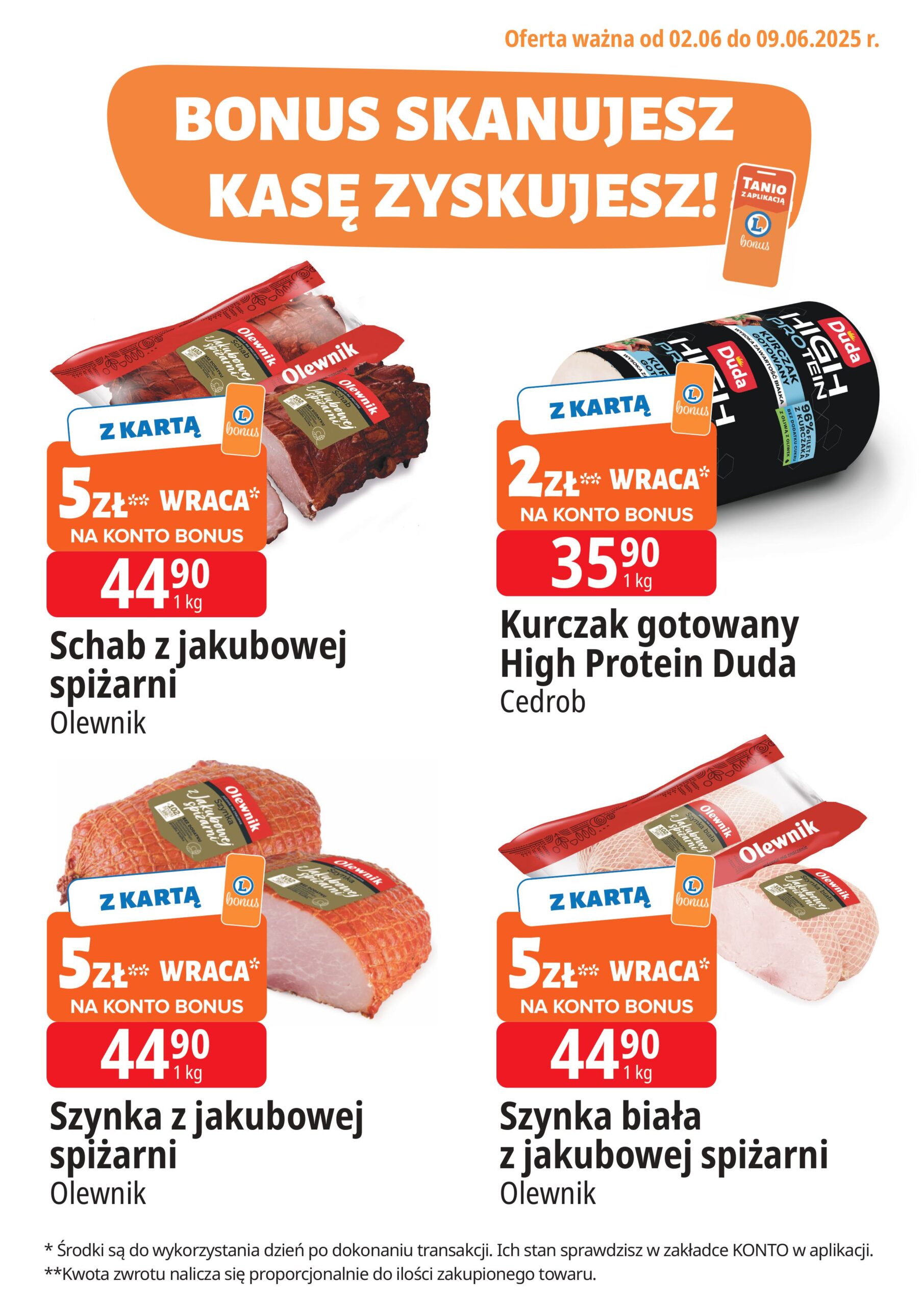 e-leclerc - E.Leclerc - Bonus skanujesz kasę zyskujesz gazetka ważna od 02.06. - 09.06.