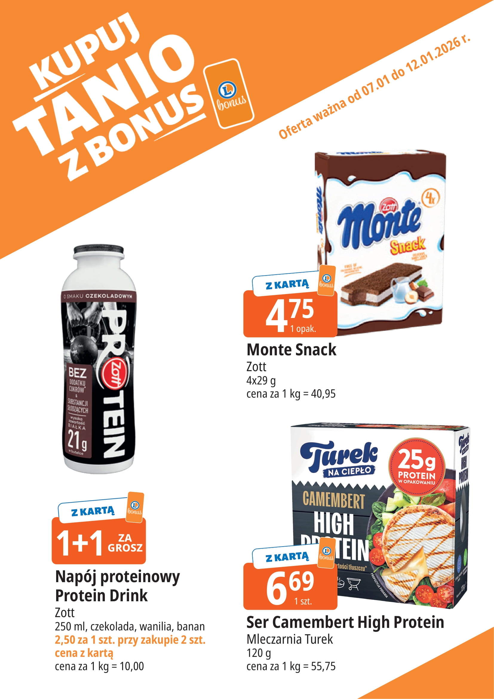 e-leclerc - Gazetka E.Leclerc - Kupuj tanio z bonus - ważna od 07.01. do 12.01.