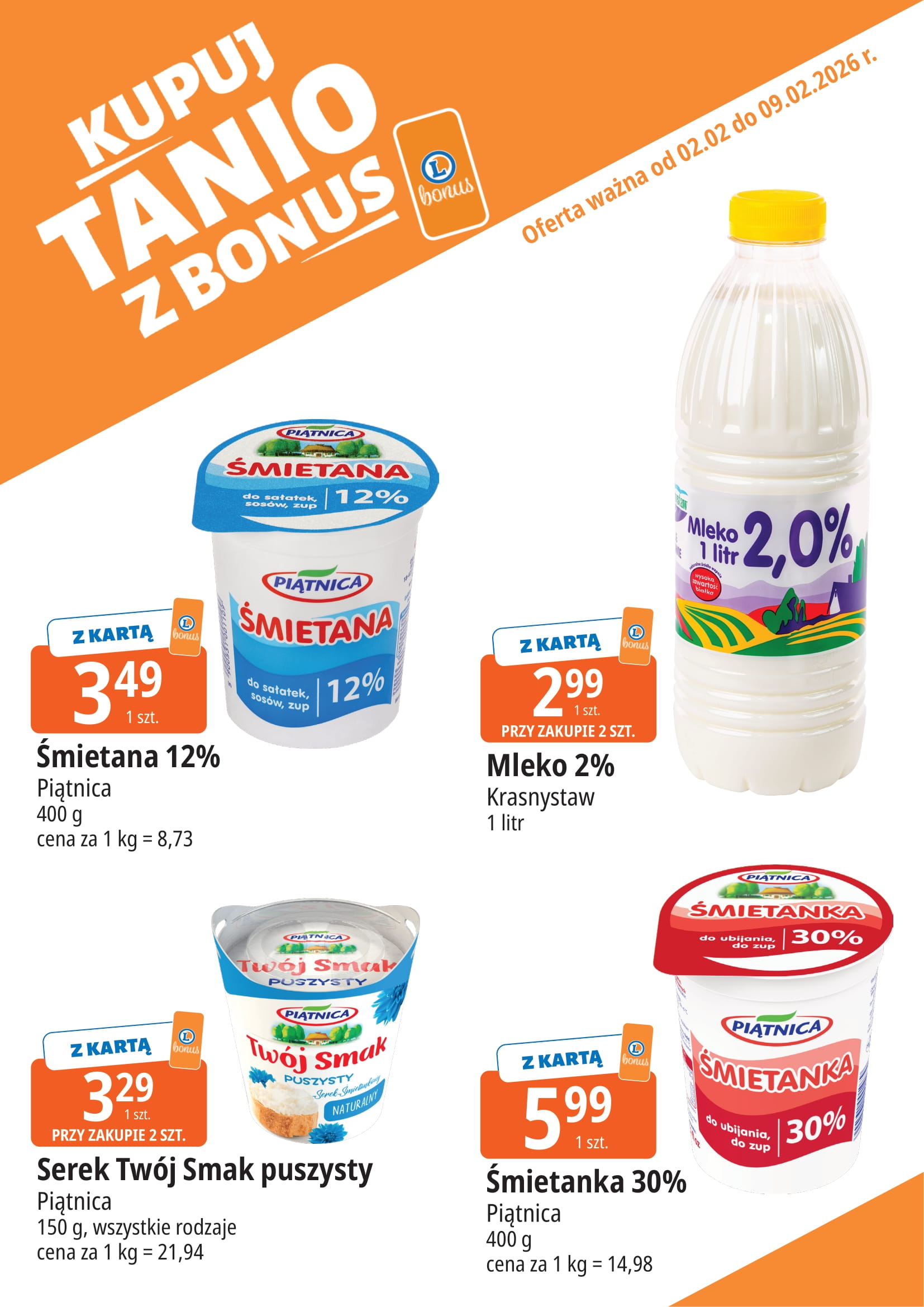 e-leclerc - Gazetka E.Leclerc - Kupuj tanio z bonus - ważna od 02.02.2026 do 09.02.2026