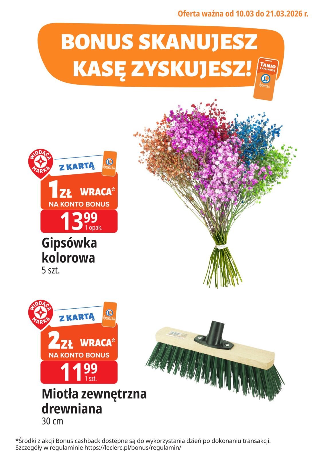 e-leclerc - Gazetka E.Leclerc - Bonus skanujesz kasę zyskujesz - ważna od 10.03.2026 do 21.03.2026