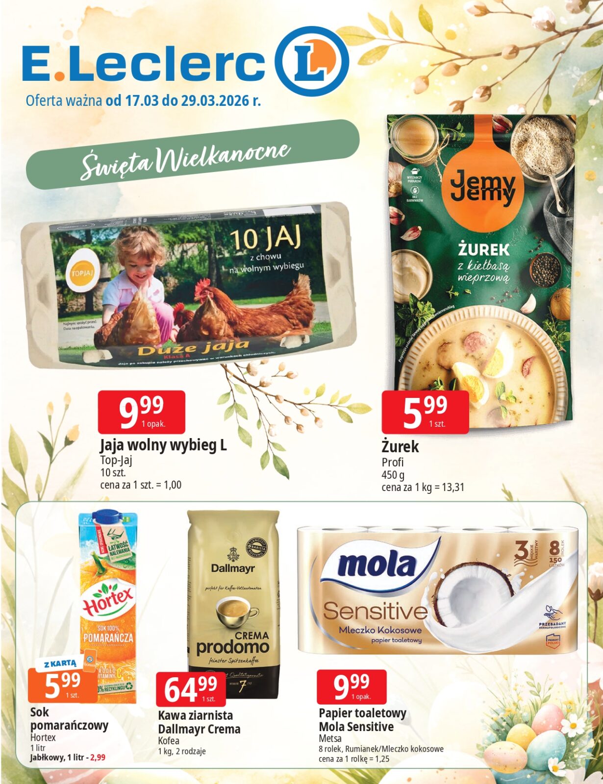 e-leclerc - Gazetka E.Leclerc - Wielkanoc - ważna od 17.03.2026 do 29.03.2026