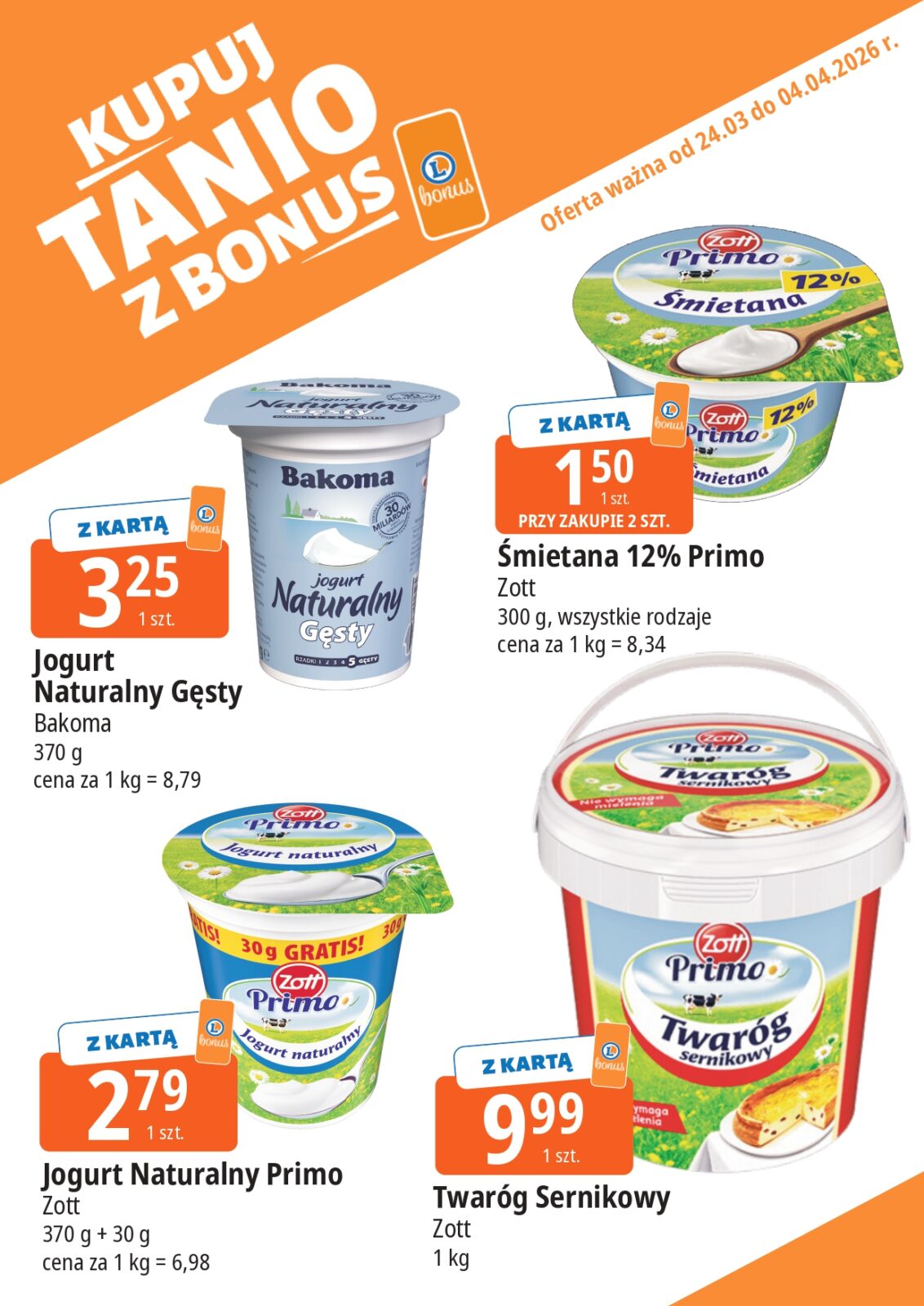 e-leclerc - Gazetka E.Leclerc - Kupuj tanio z bonus - ważna od 24.03.2026 do 04.04.2026