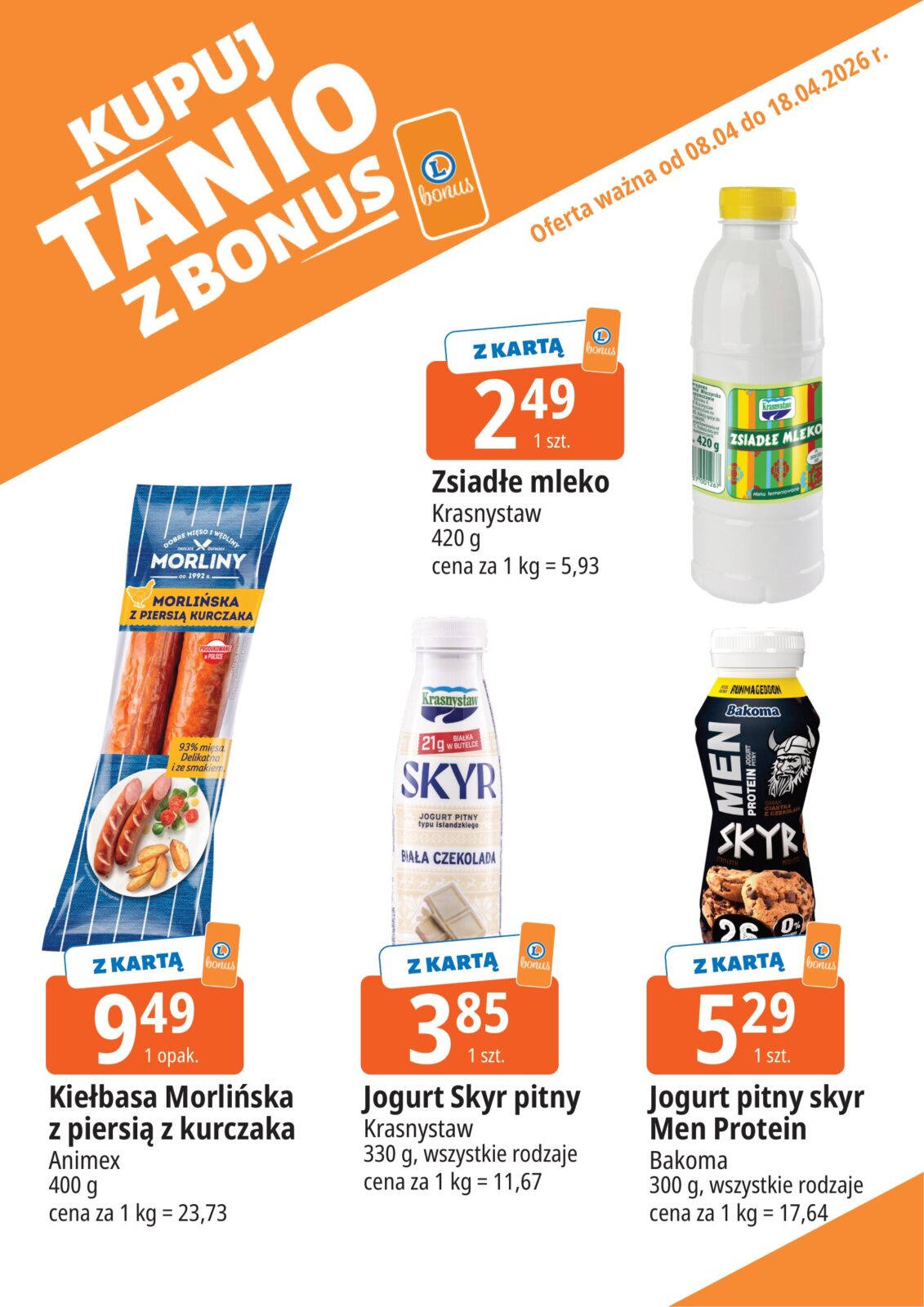 e-leclerc - Aktualna gazetka E.Leclerc - Kupuj tanio z bonus ważna od 08.04.2026 do 18.04.2026 - page: 1