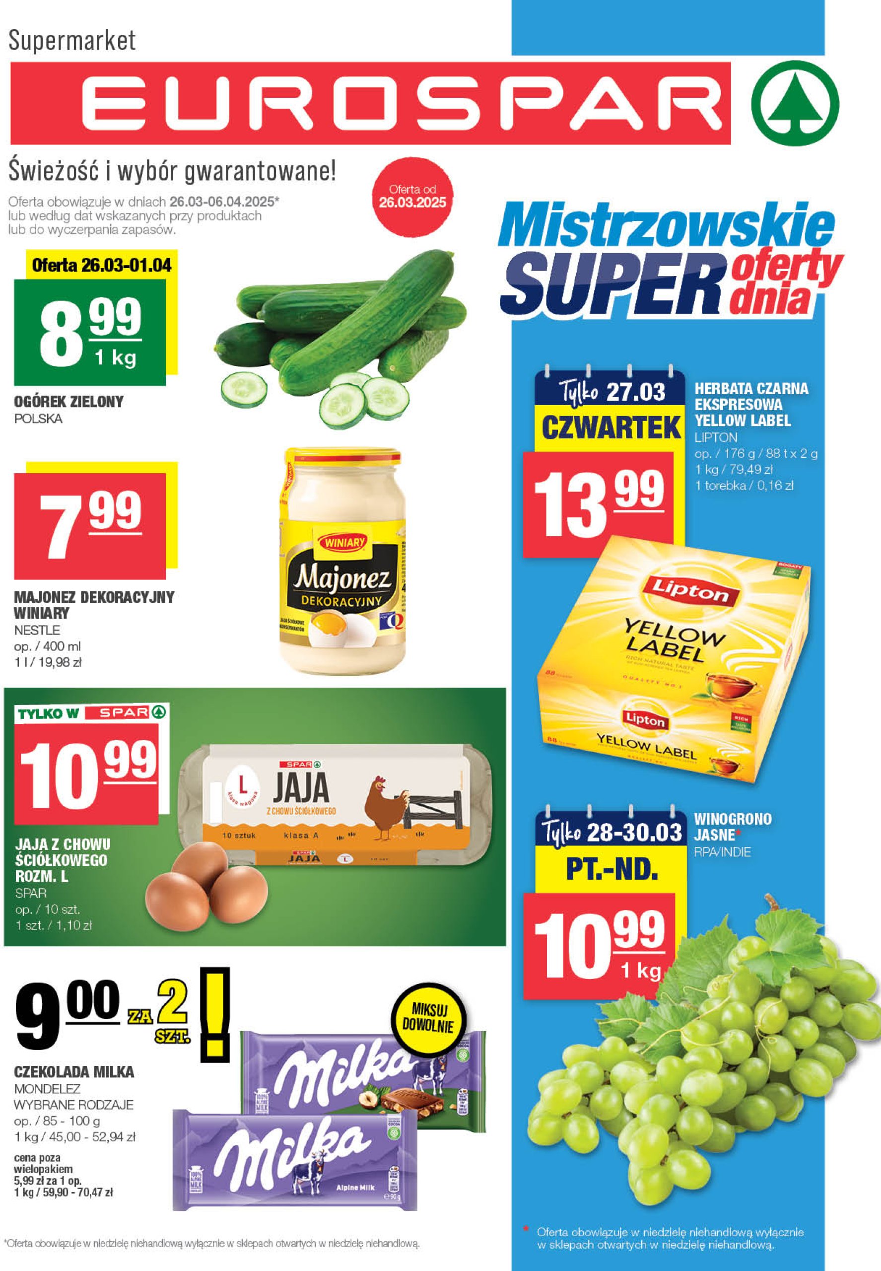spar - EUROSPAR gazetka ważna od 26.03. - 06.04.